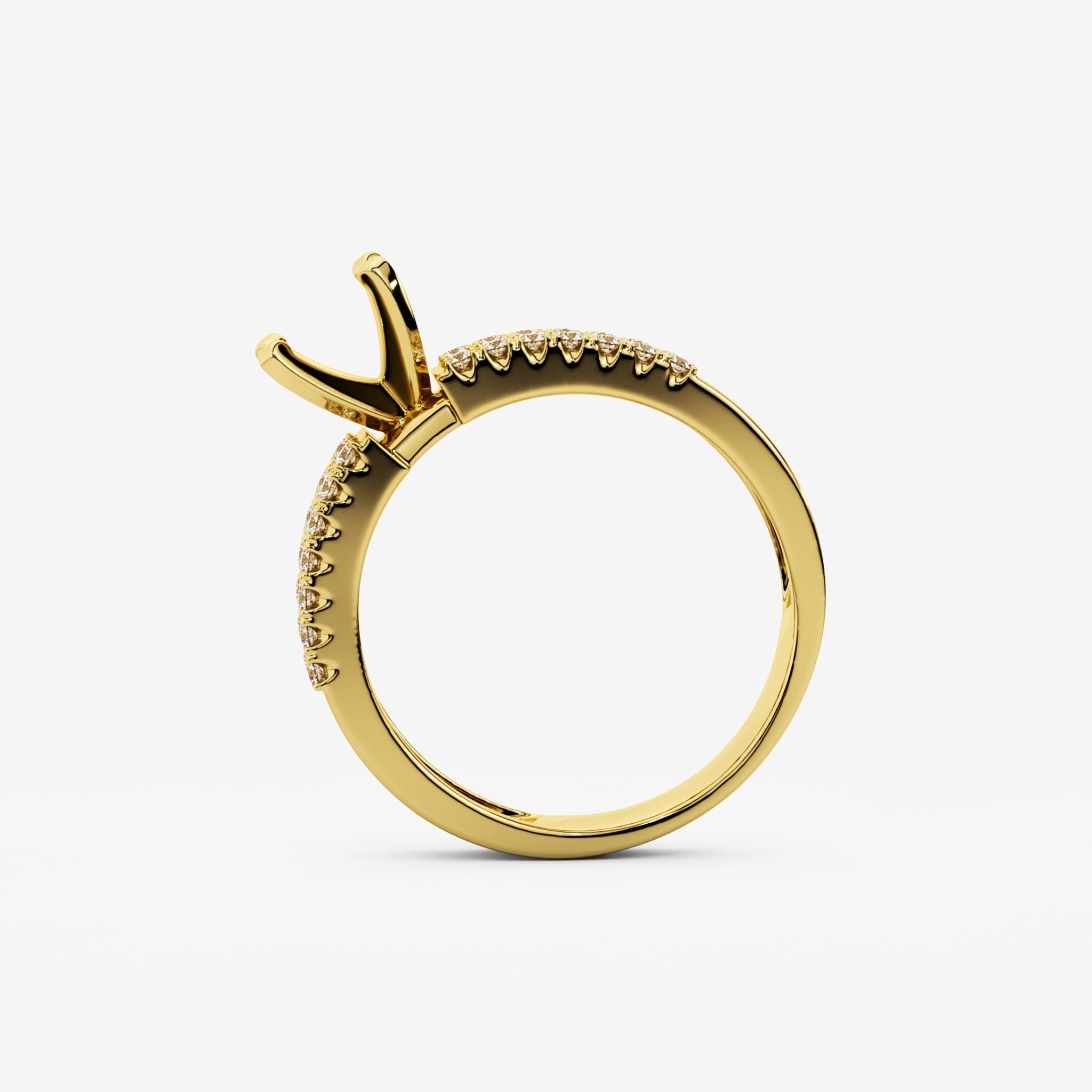 ACCENTED SEMI-SET ENGAGEMENT RING