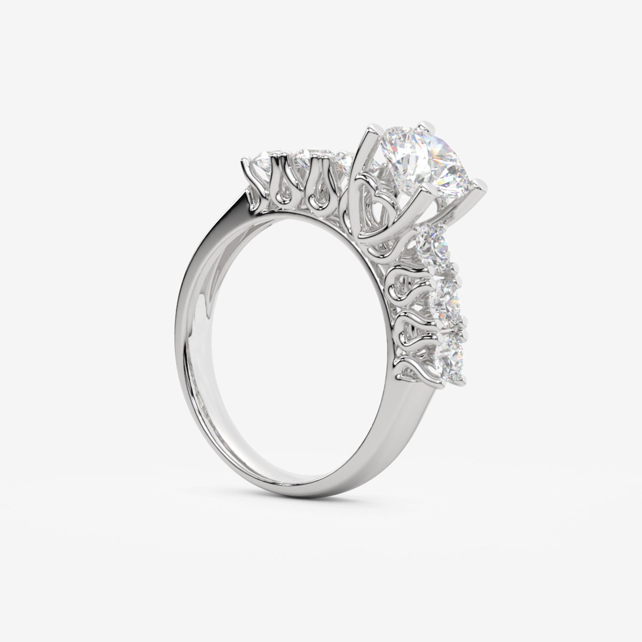 ACCENTED SEMI-SET ENGAGEMENT RING