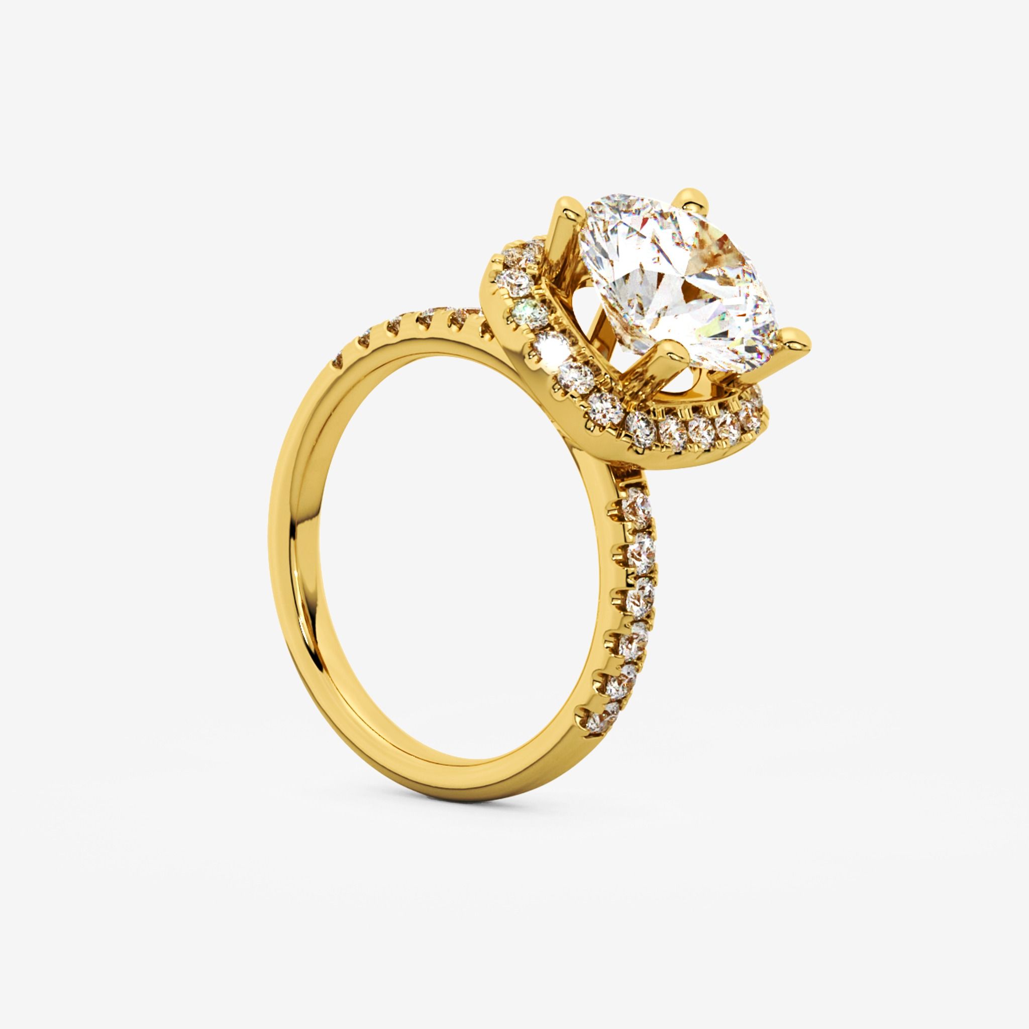 HALO SEMI-SET ENGAGEMENT RING