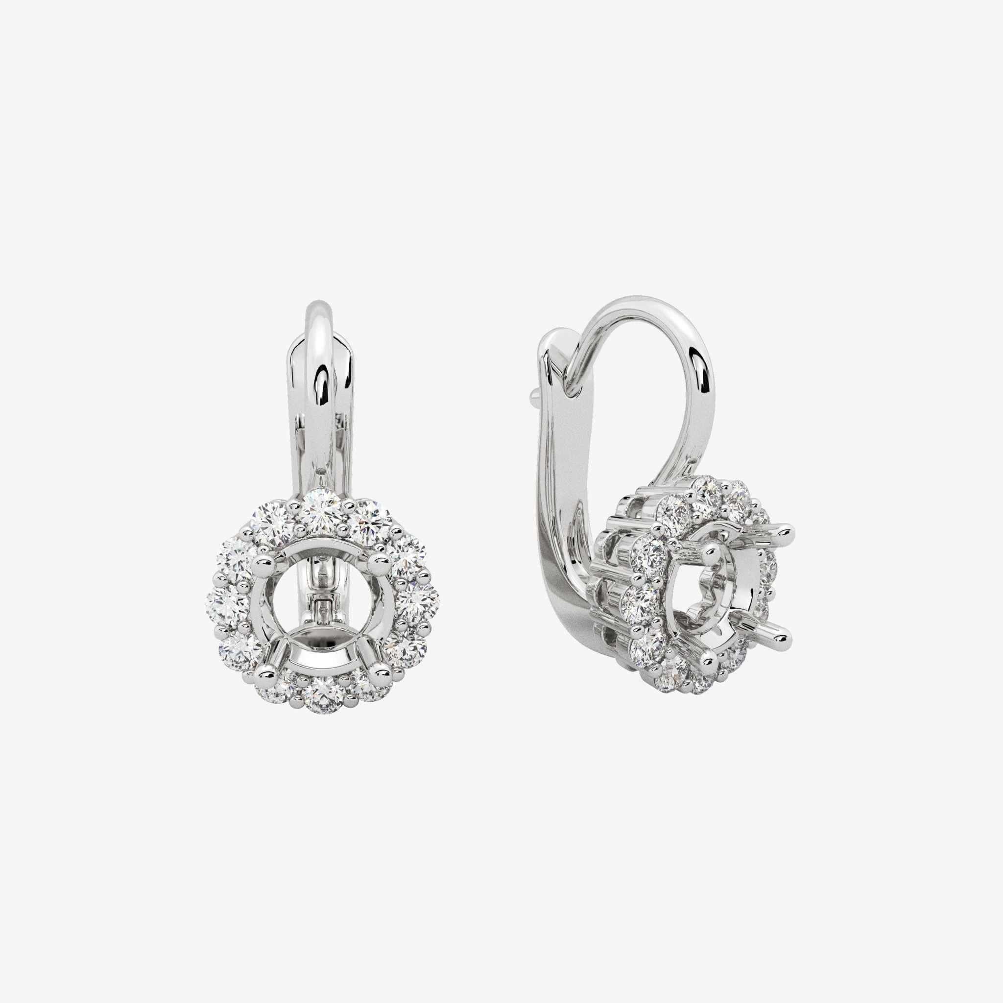 SEMI-SET HOOP EARRINGS