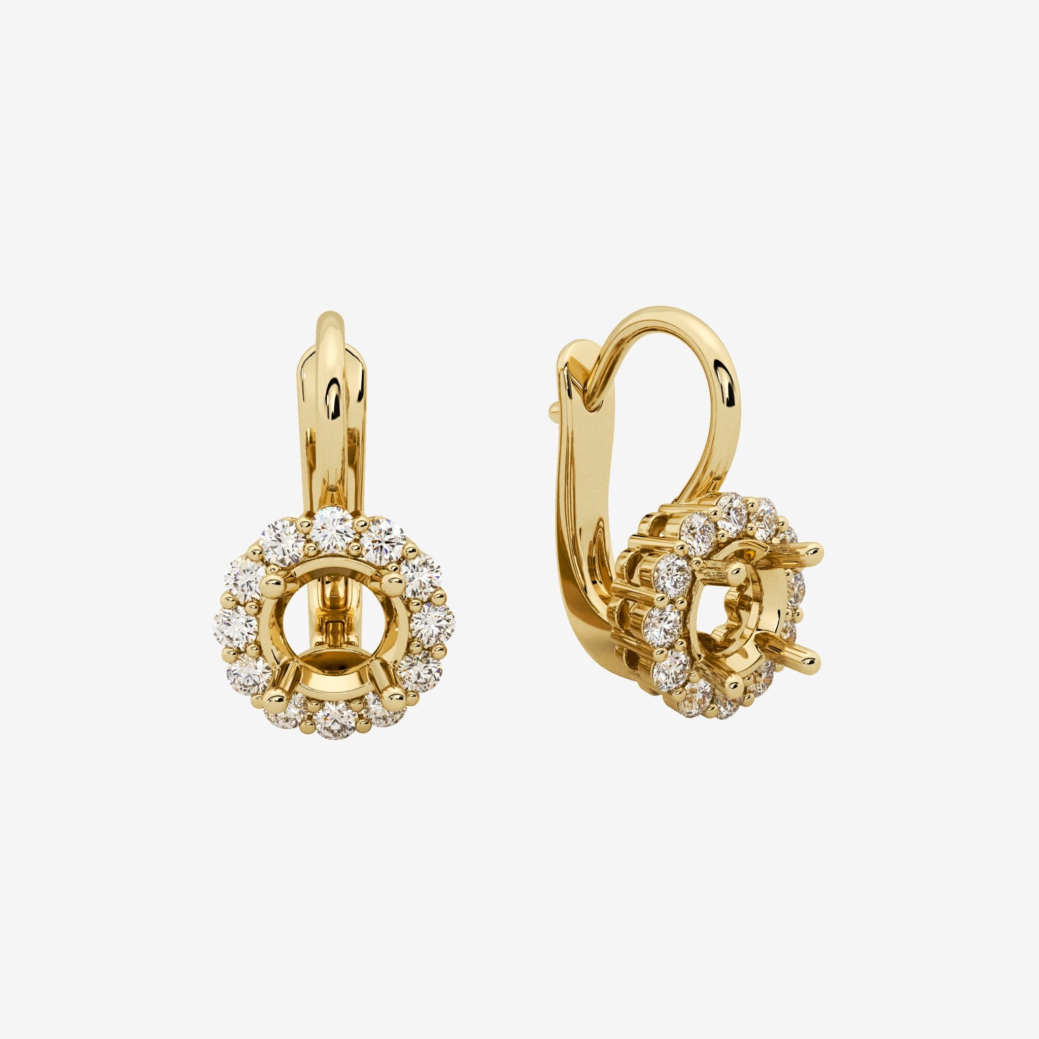 SEMI-SET HOOP EARRINGS