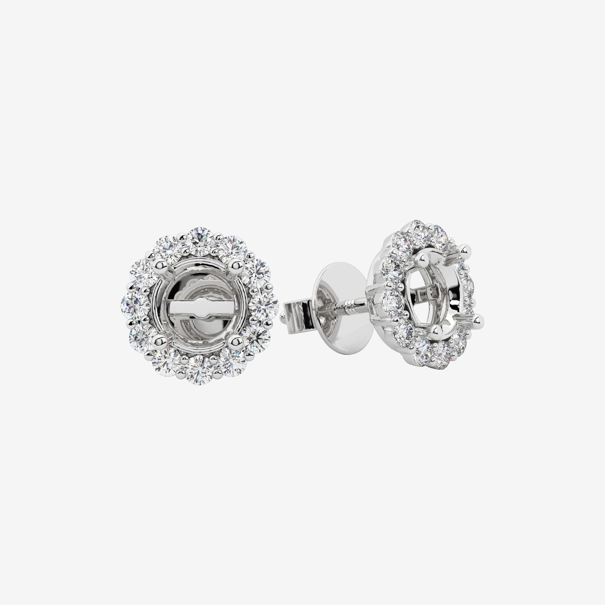 HALO SEMI-SET STUD EARRINGS