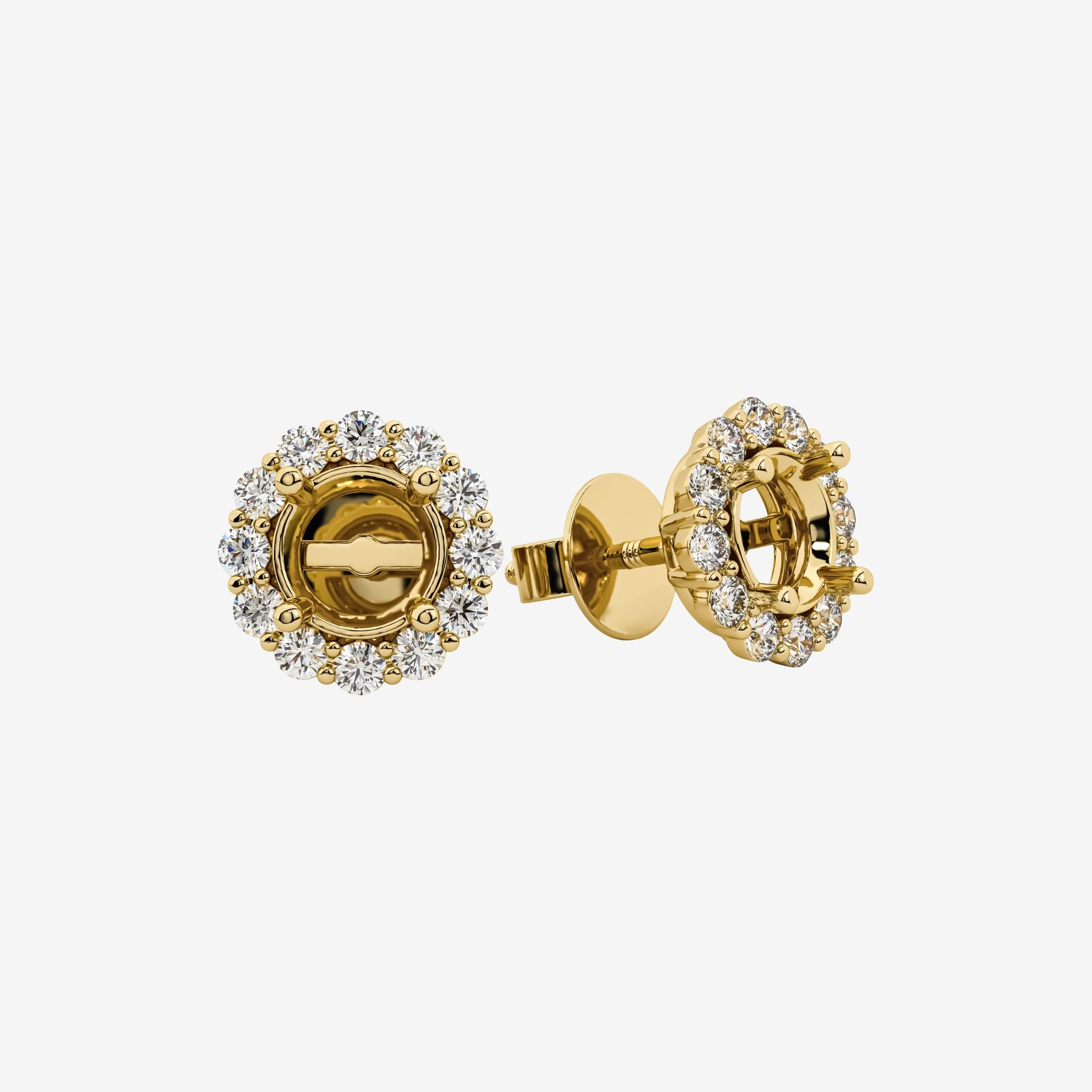 HALO SEMI-SET STUD EARRINGS