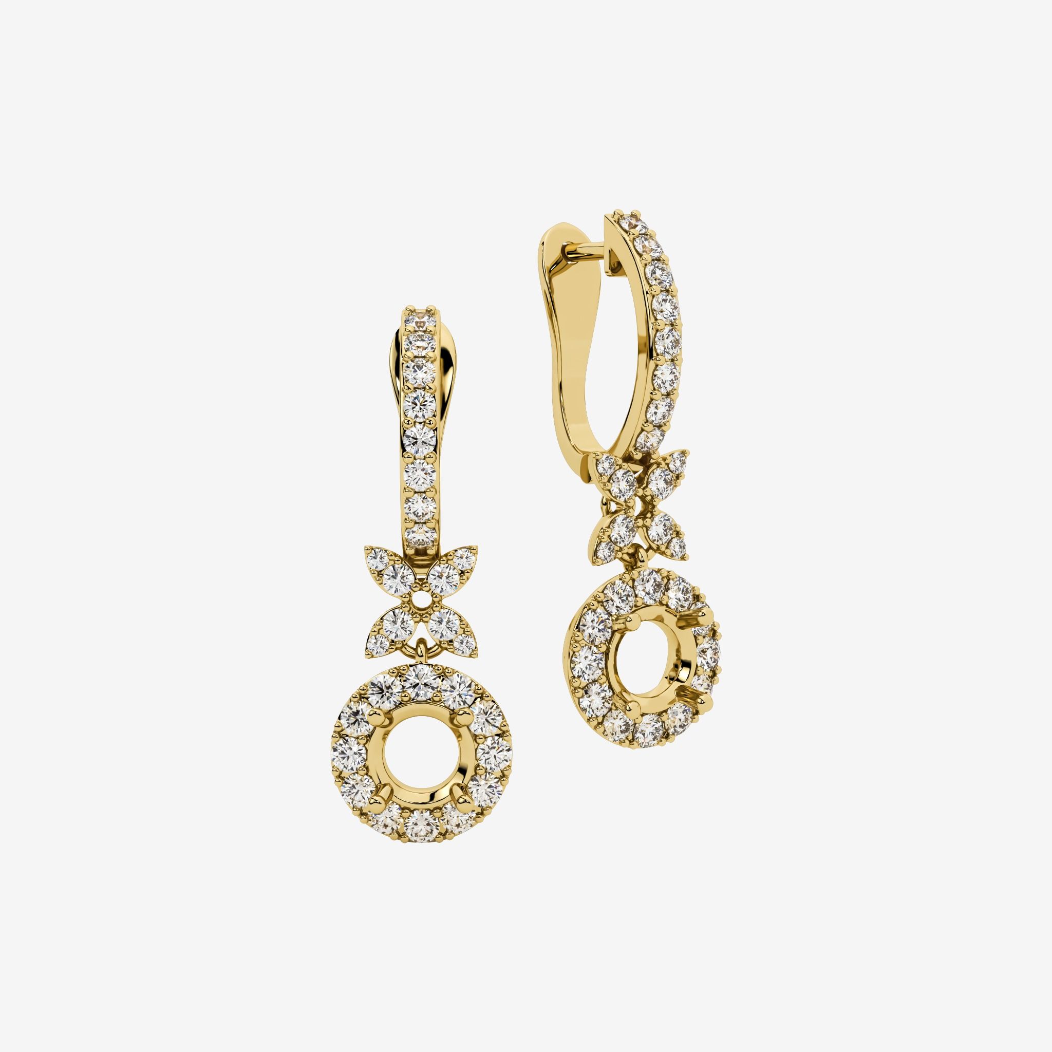 SEMI-SET DROP EARRINGS