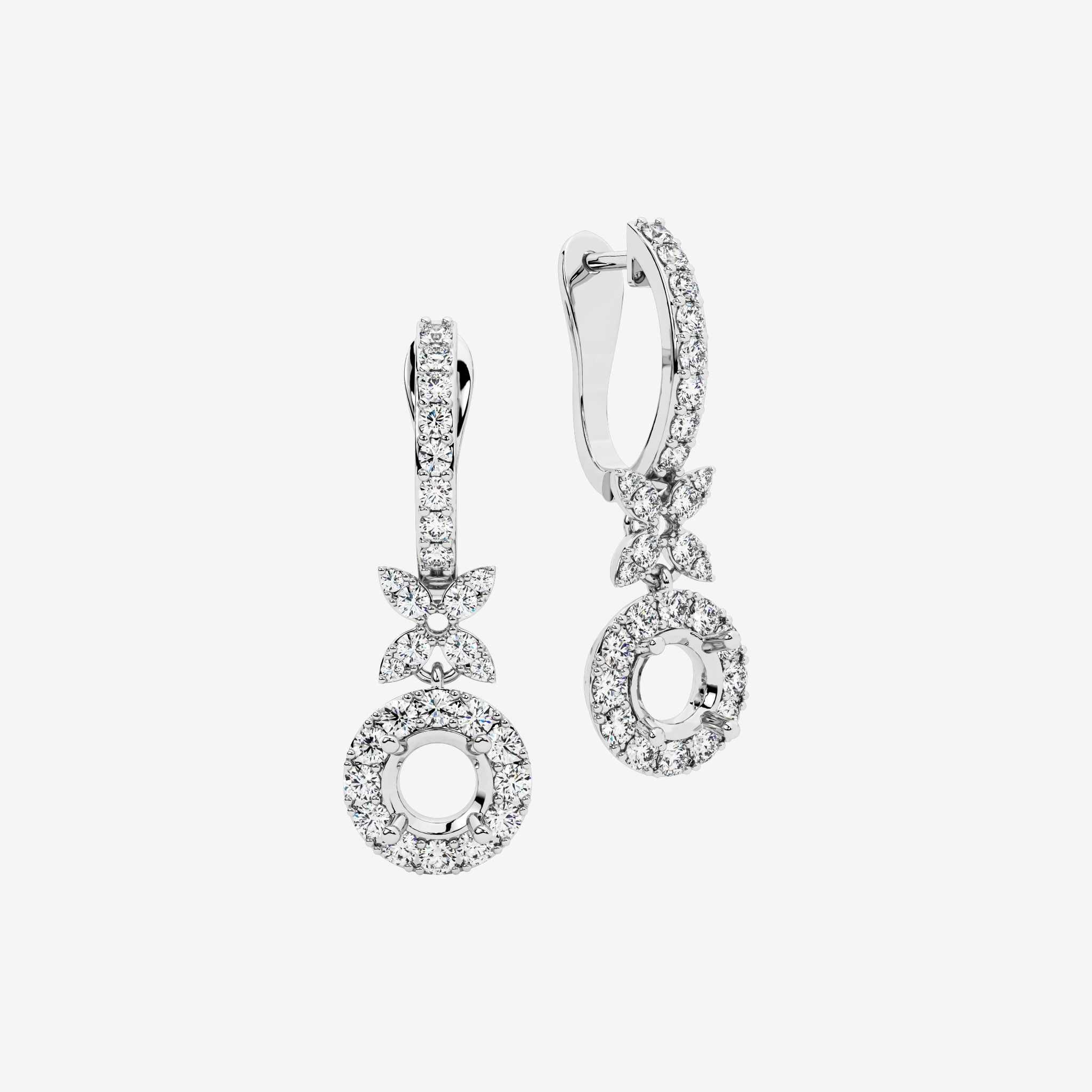 SEMI-SET DROP EARRINGS