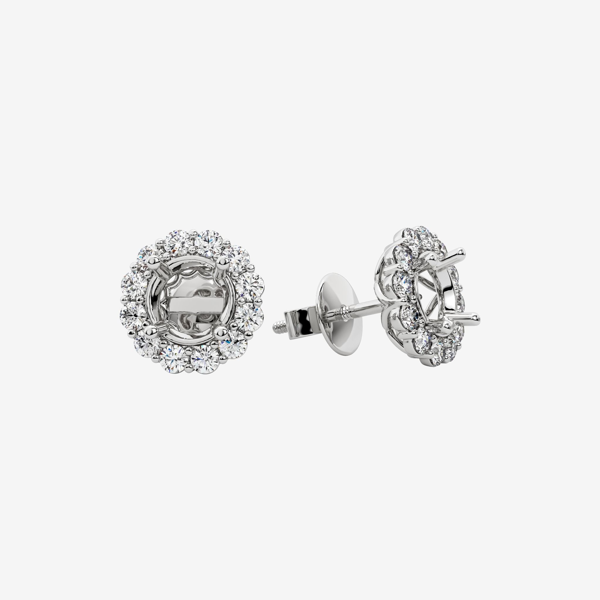 HALO SEMI-SET STUD EARRINGS