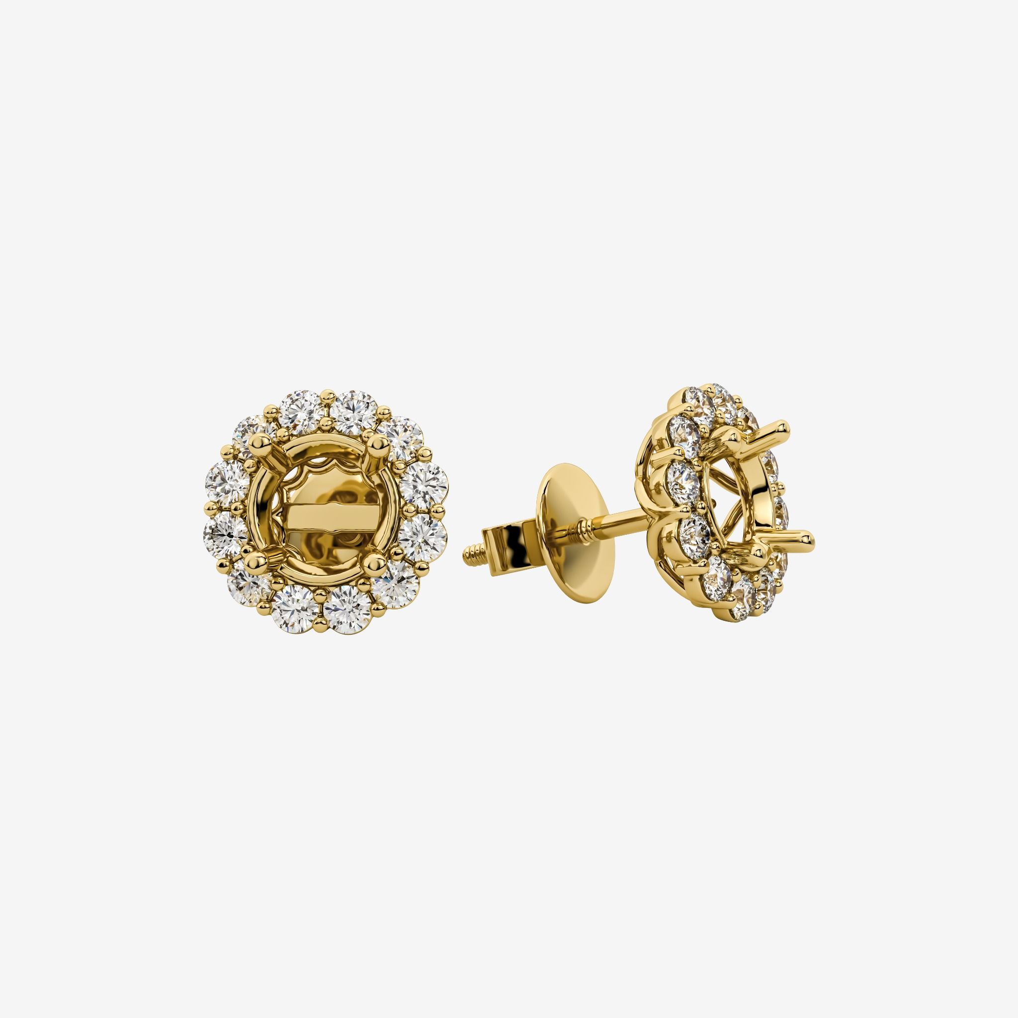HALO SEMI-SET STUD EARRINGS