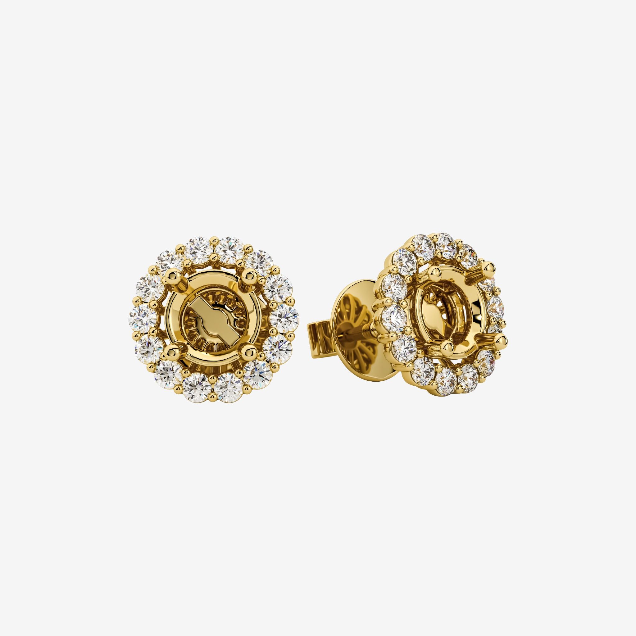 HALO SEMI-SET STUD EARRINGS