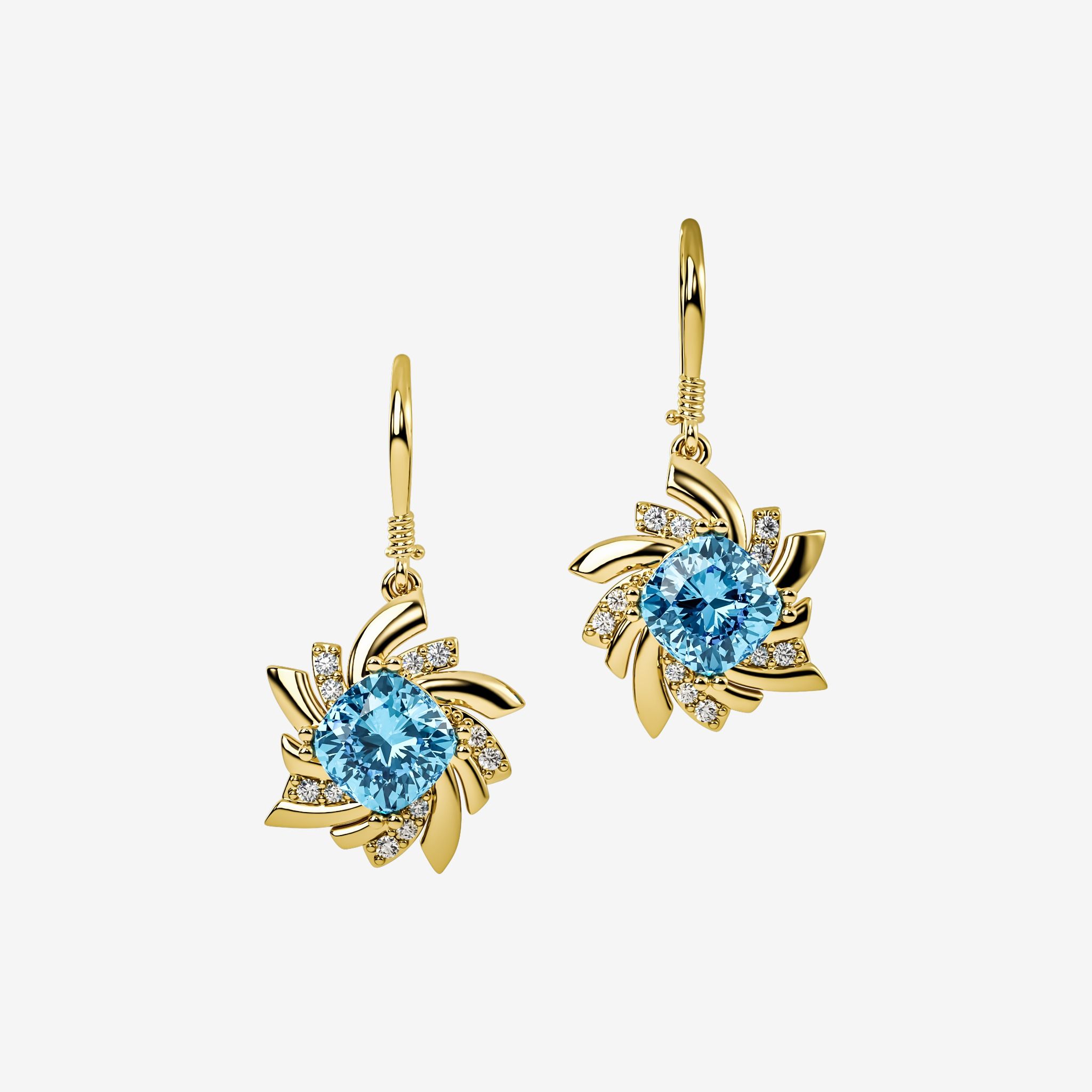 FLORAL HOOP EARRINGS