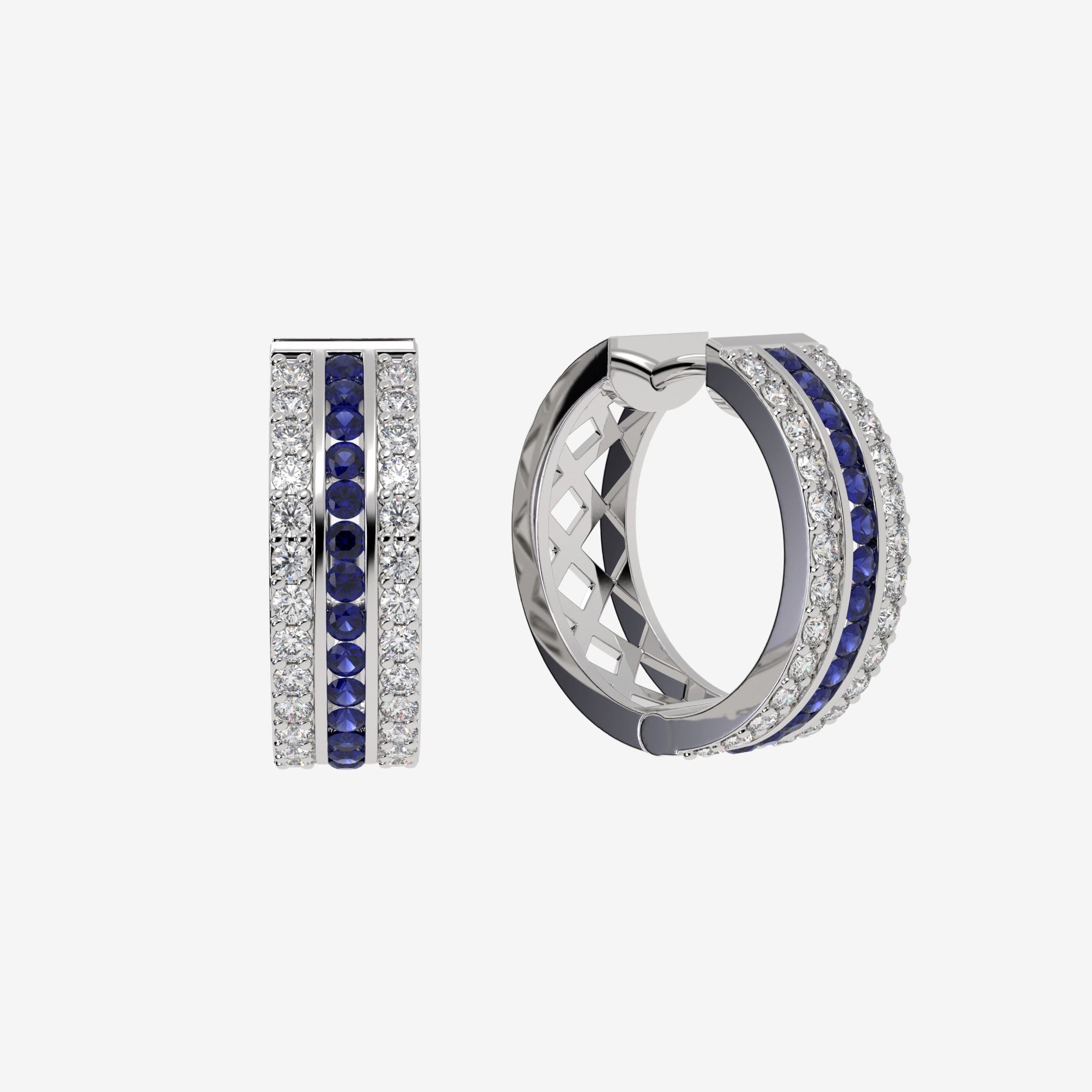 THREE-ROW HOOP EARRINGS