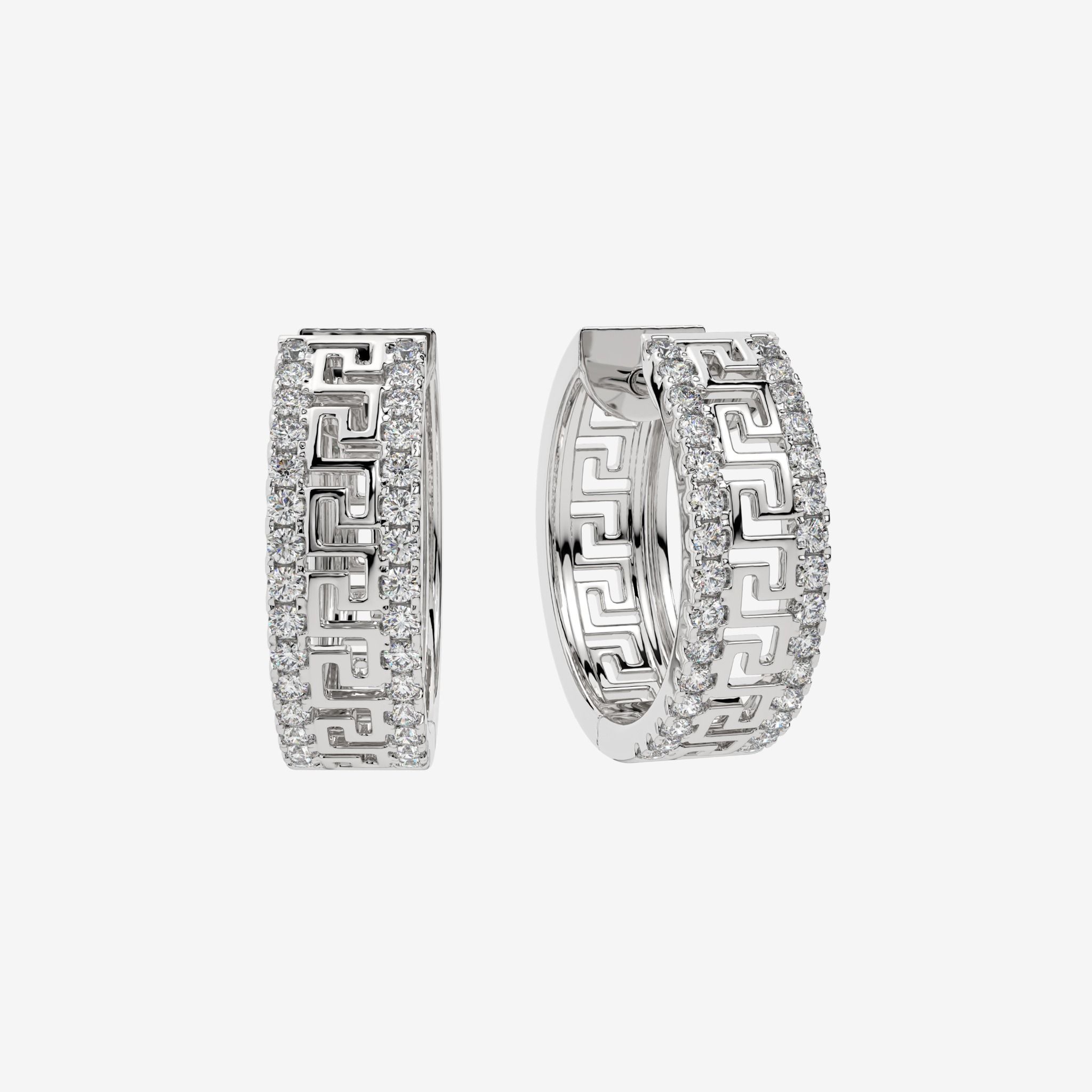 KEY PATTERN HOOP EARRINGS