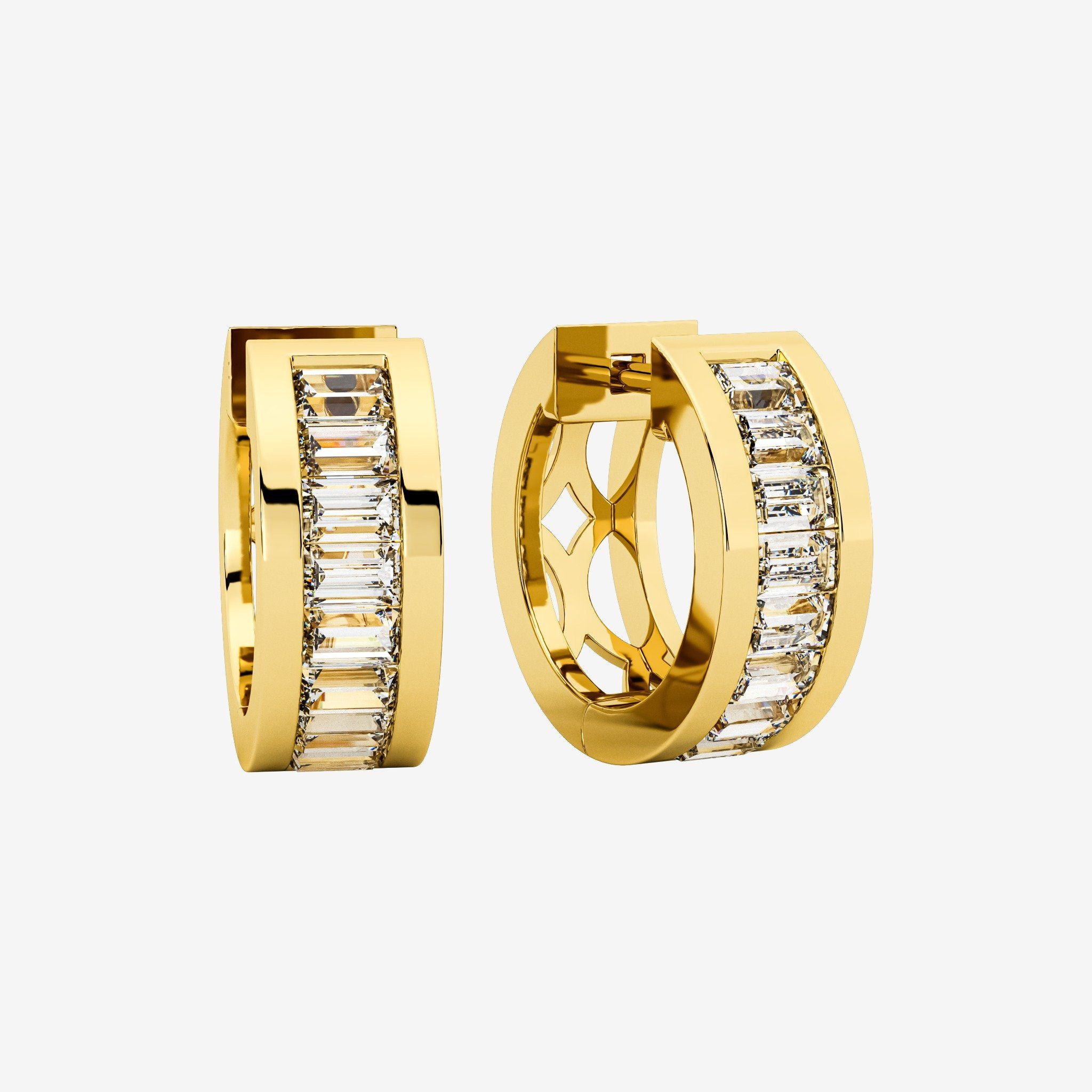 BAGUETTE HOOP EARRINGS