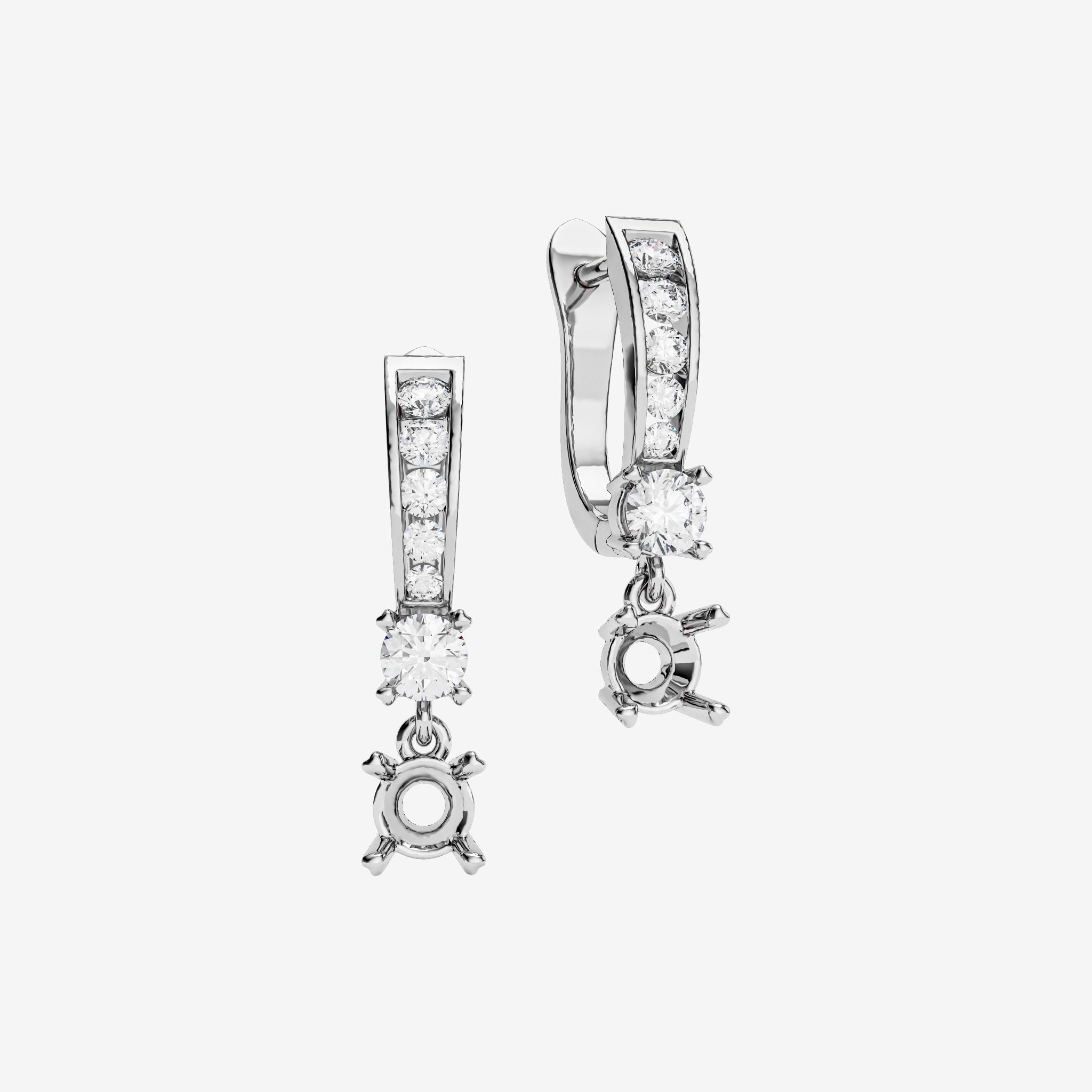 SEMI-SET DROP EARRINGS