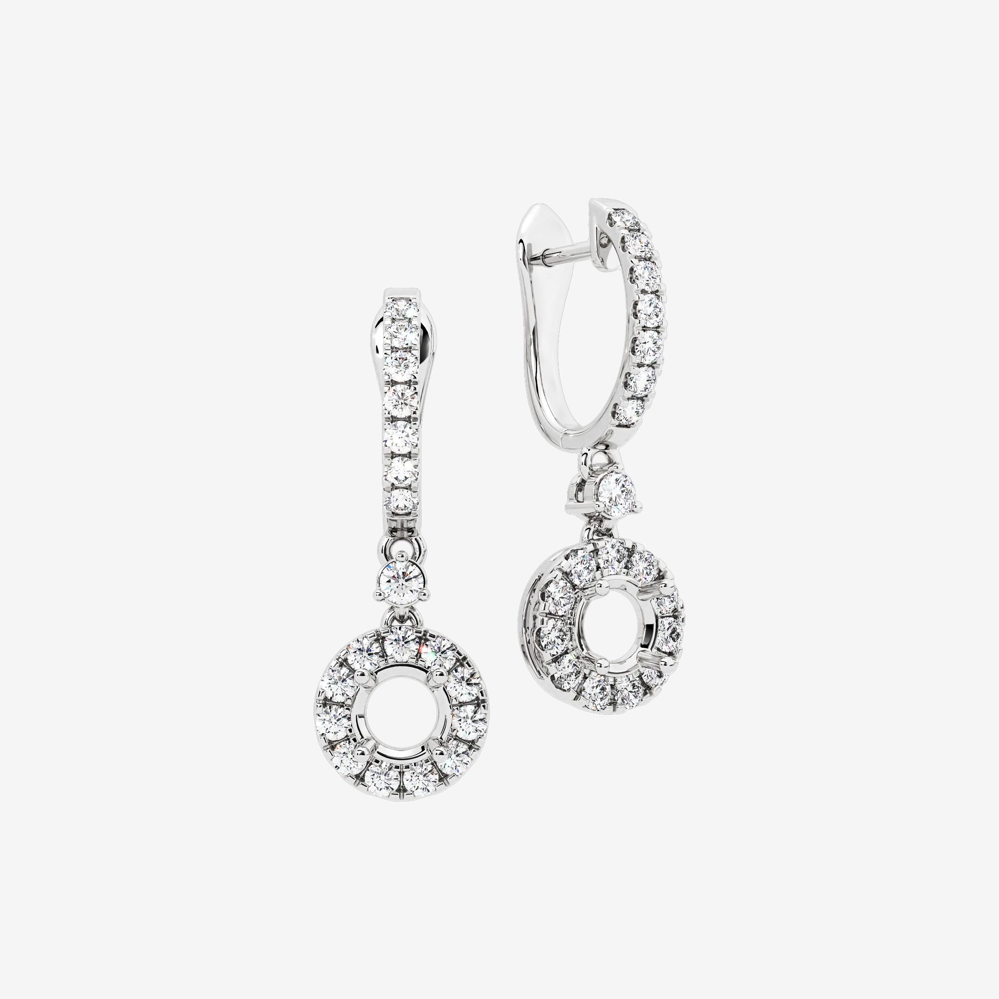 SEMI-SET DROP EARRINGS