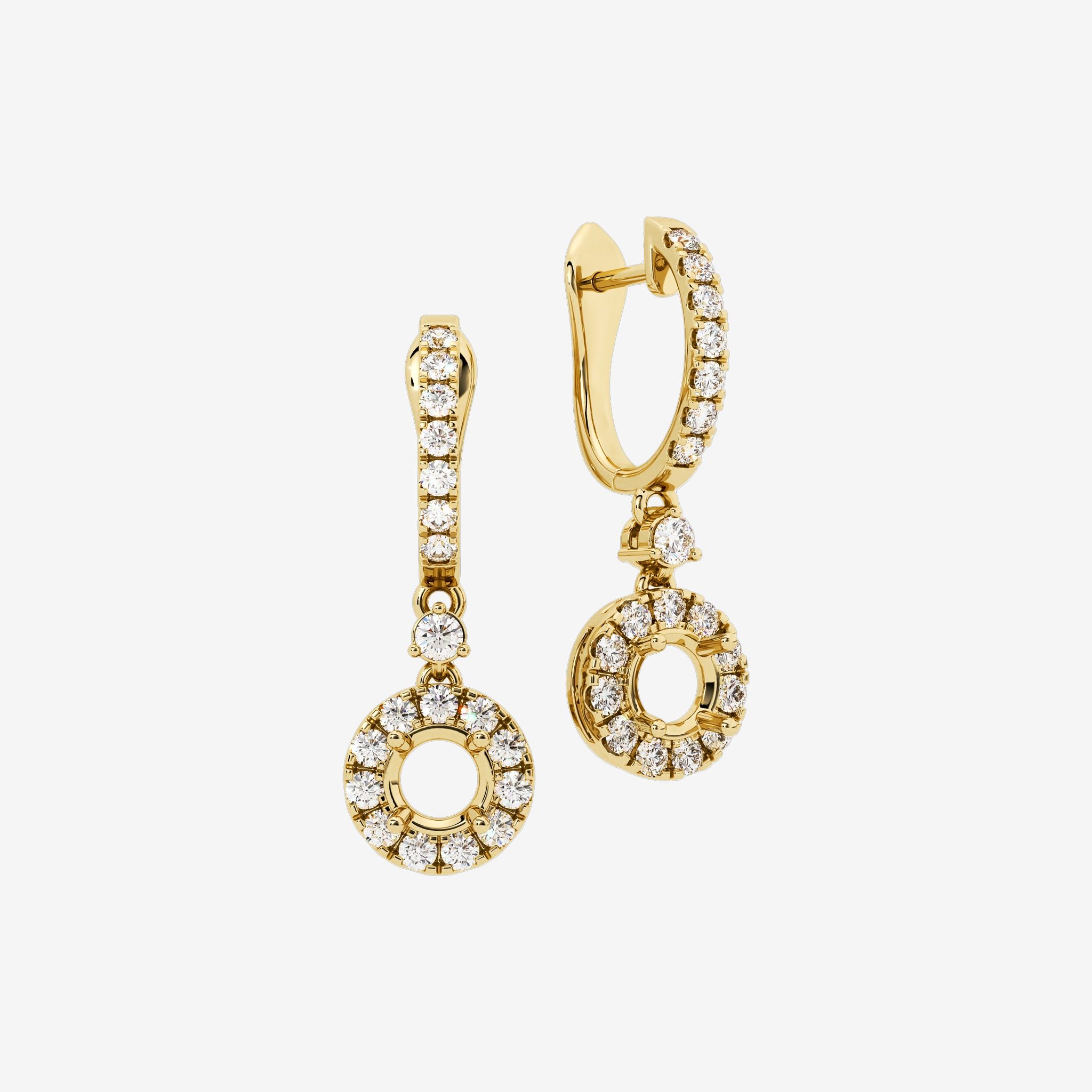 SEMI-SET DROP EARRINGS