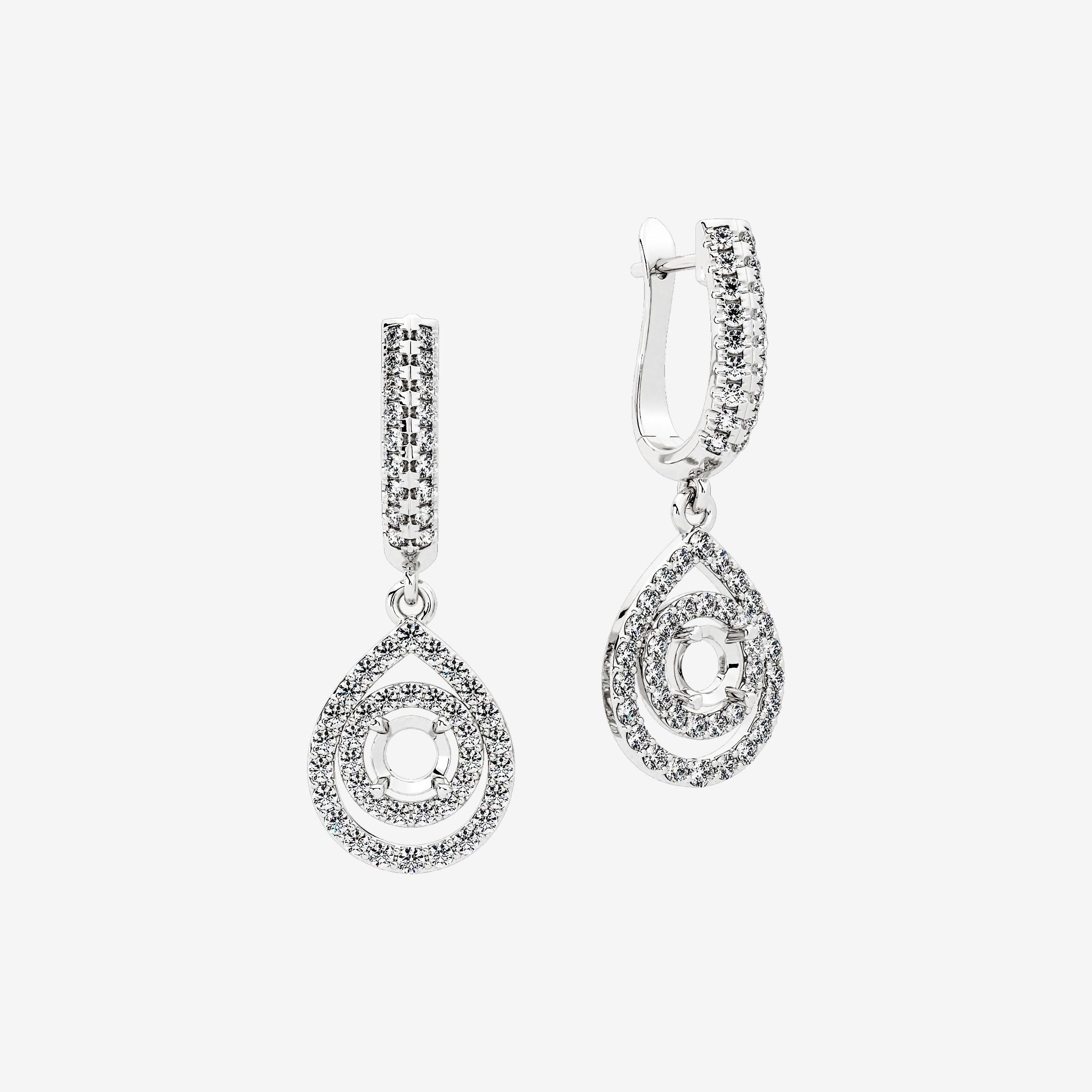 SEMI-SET DROP EARRINGS