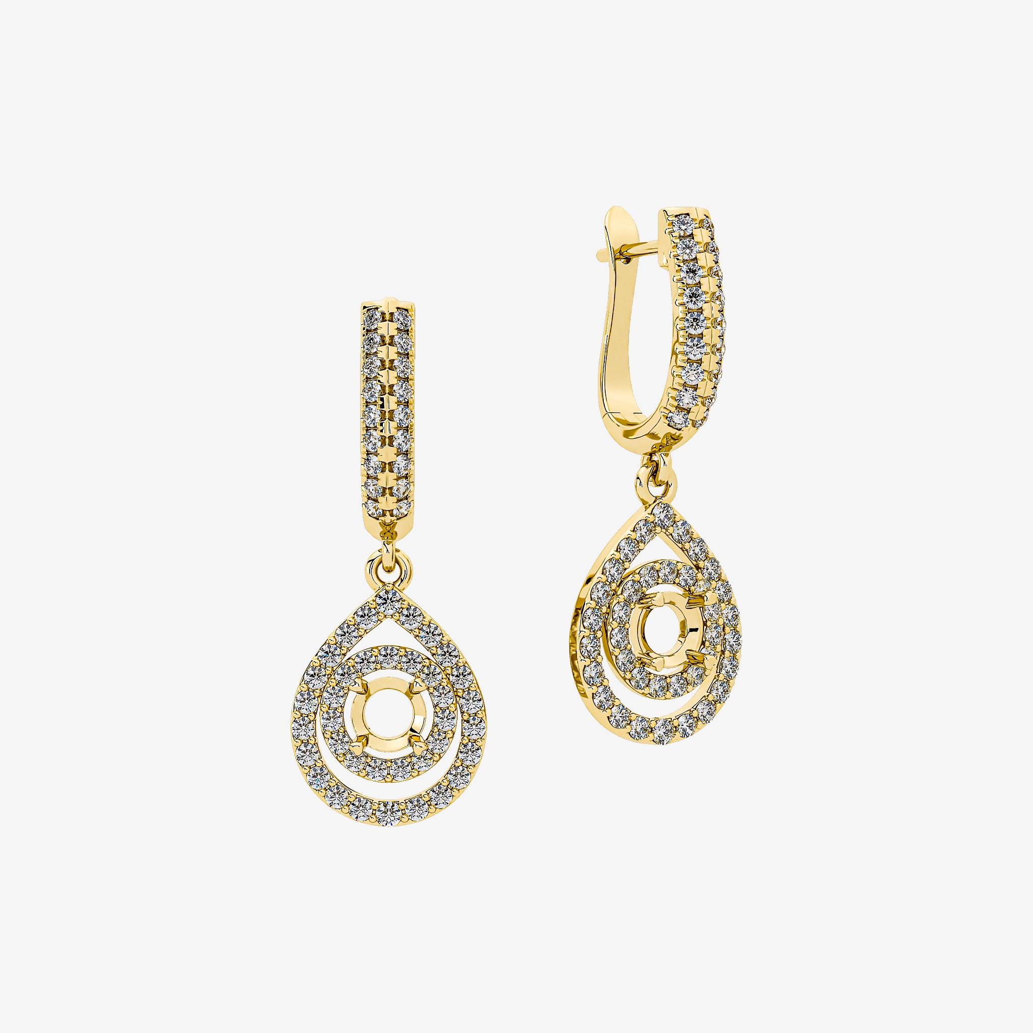 SEMI-SET DROP EARRINGS