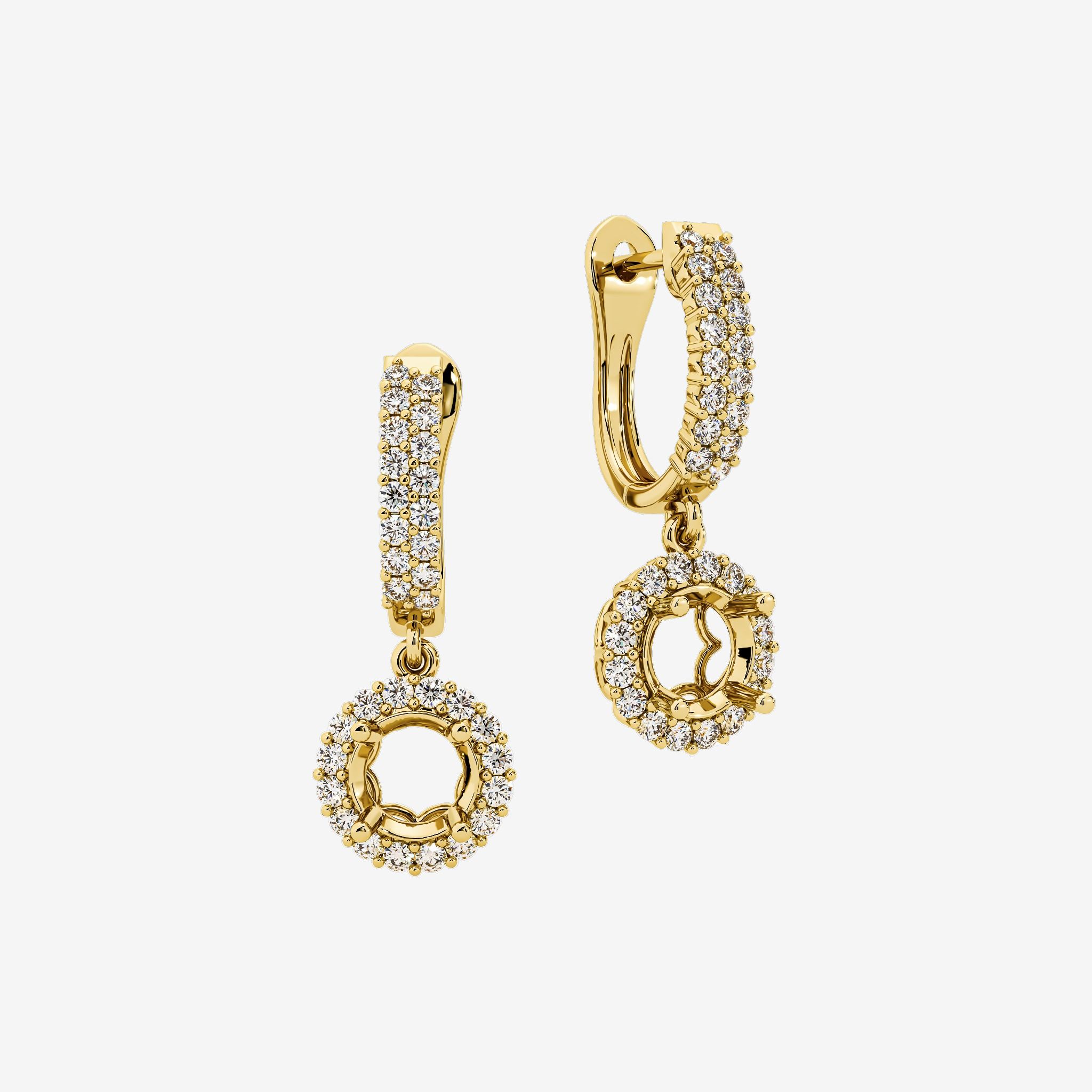 SEMI-SET DROP EARRINGS
