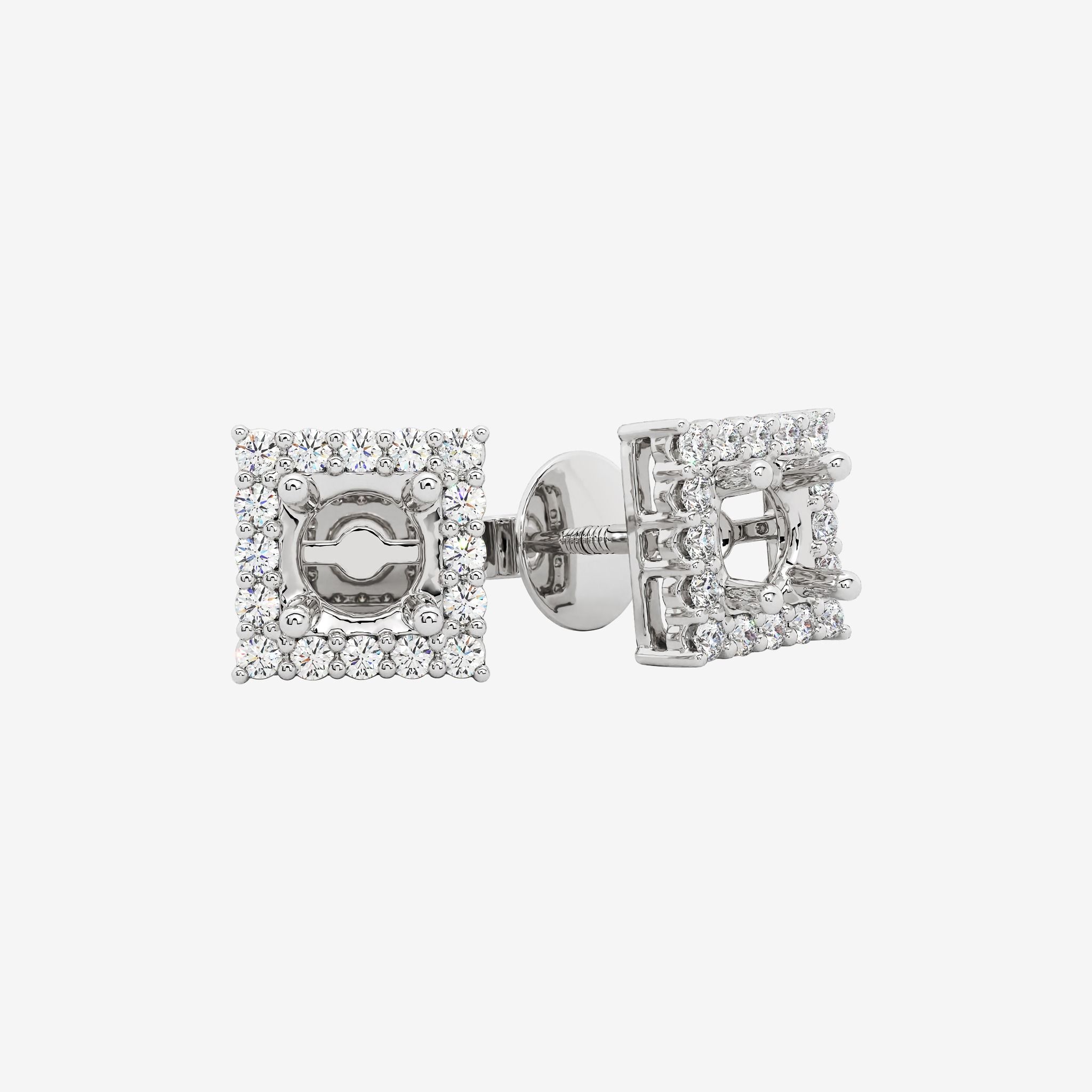 SEMI-SET STUD EARRINGS