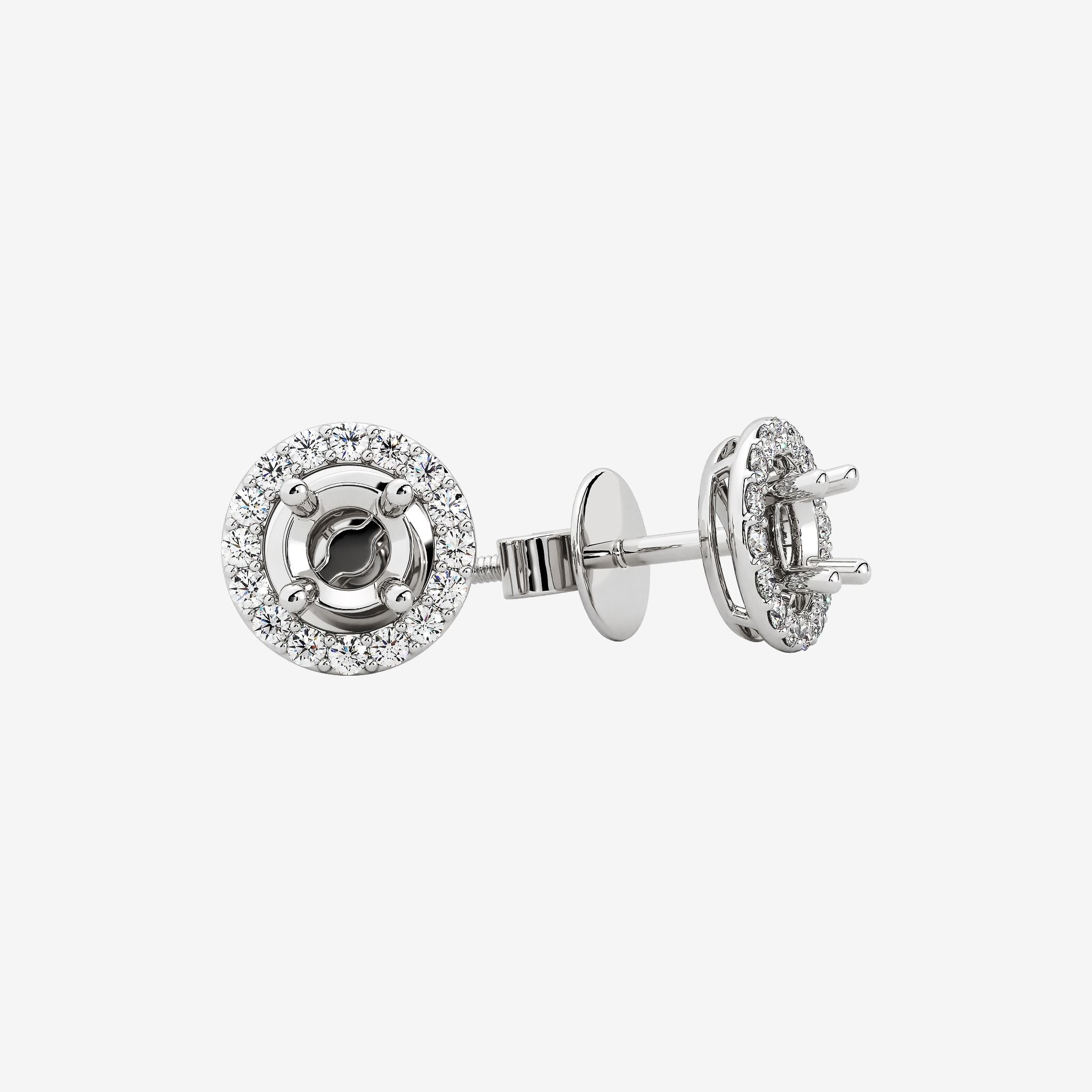 SEMI-SET STUD EARRINGS