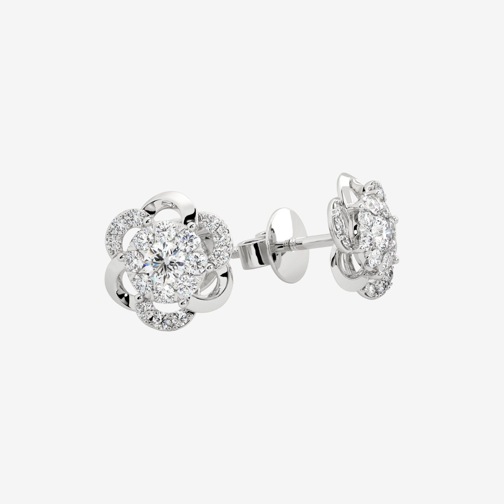 FLORAL CLUSTER STUD EARRINGS