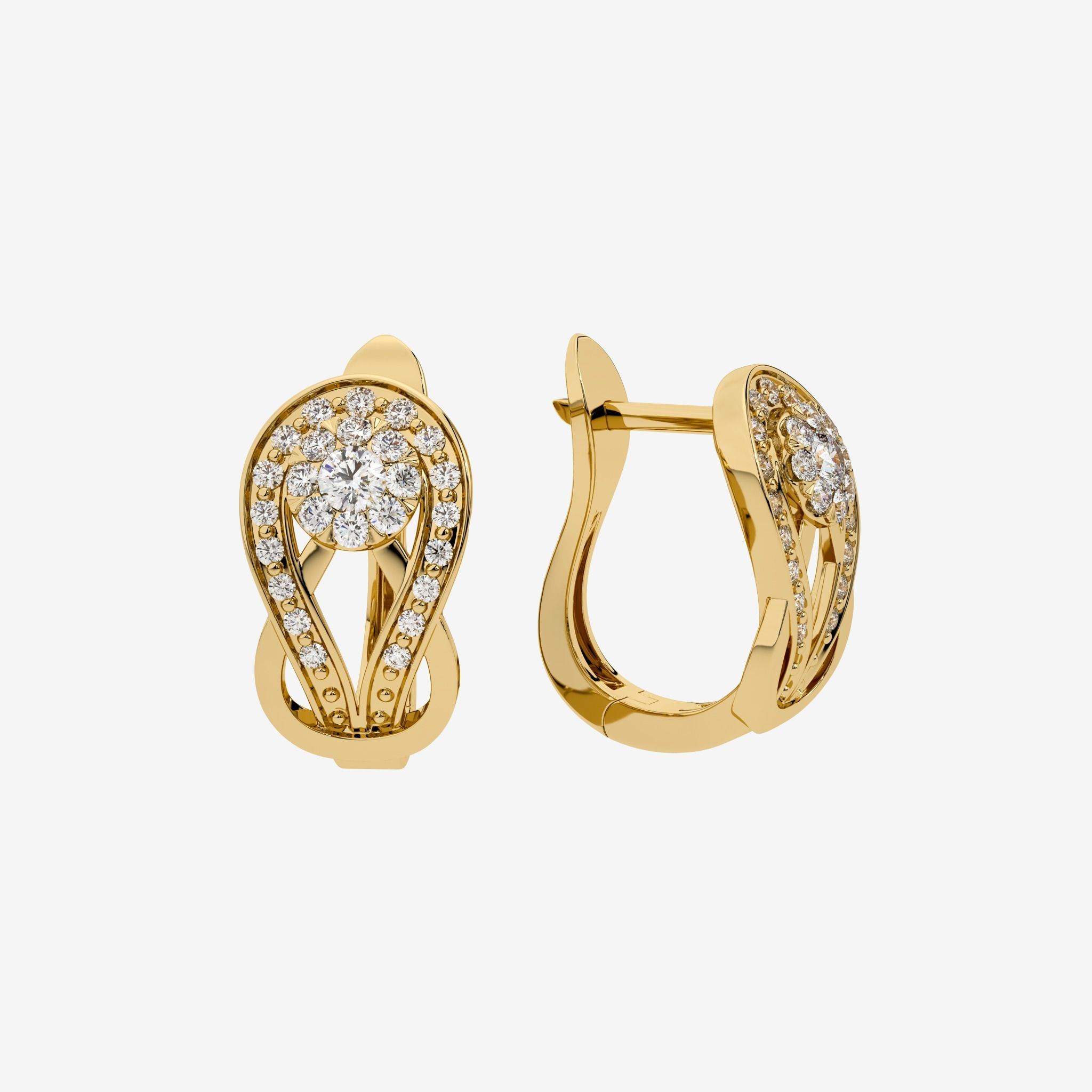 TEARDROP CLUSTER EARRINGS