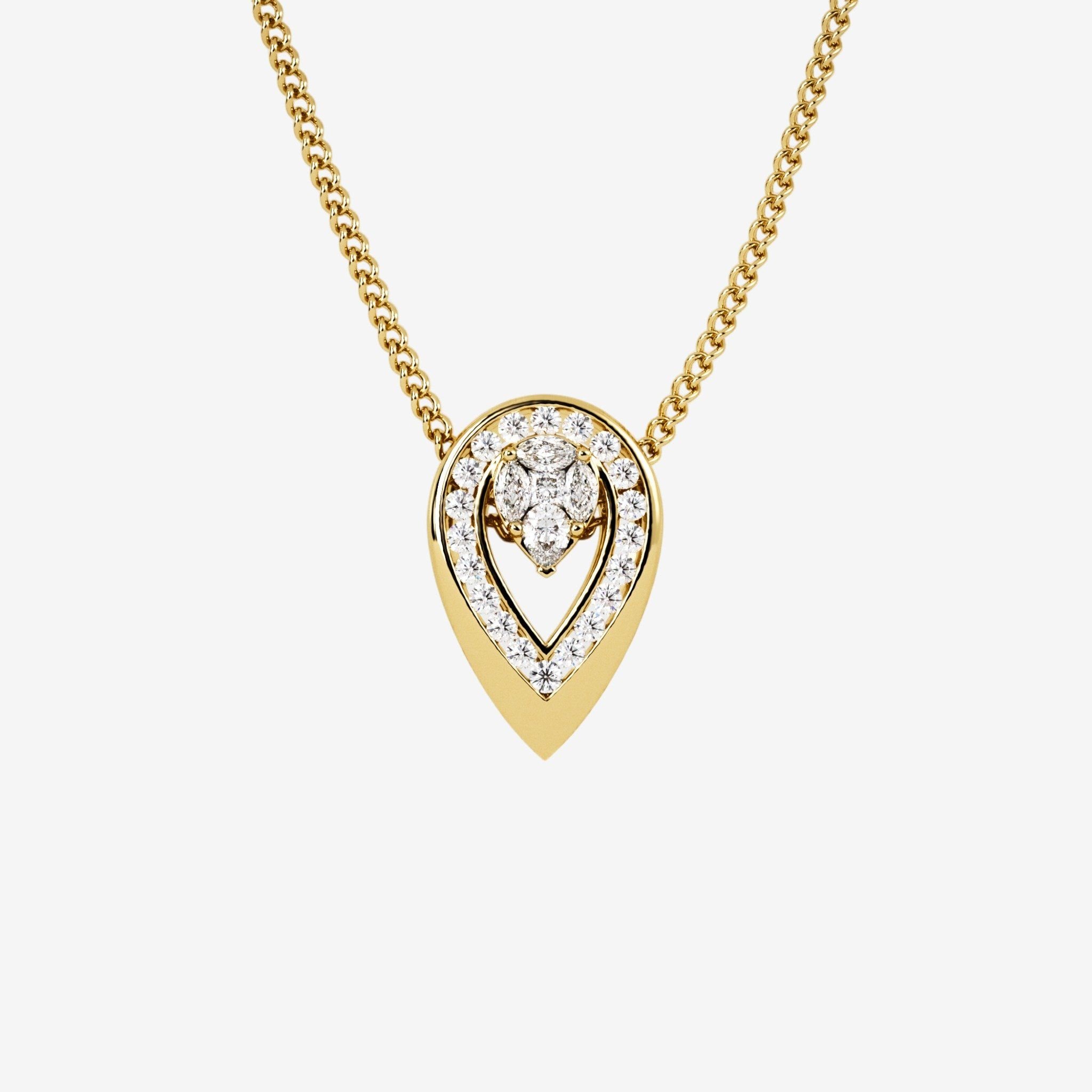 INVERTED TEADROP CLUSTER PENDANT