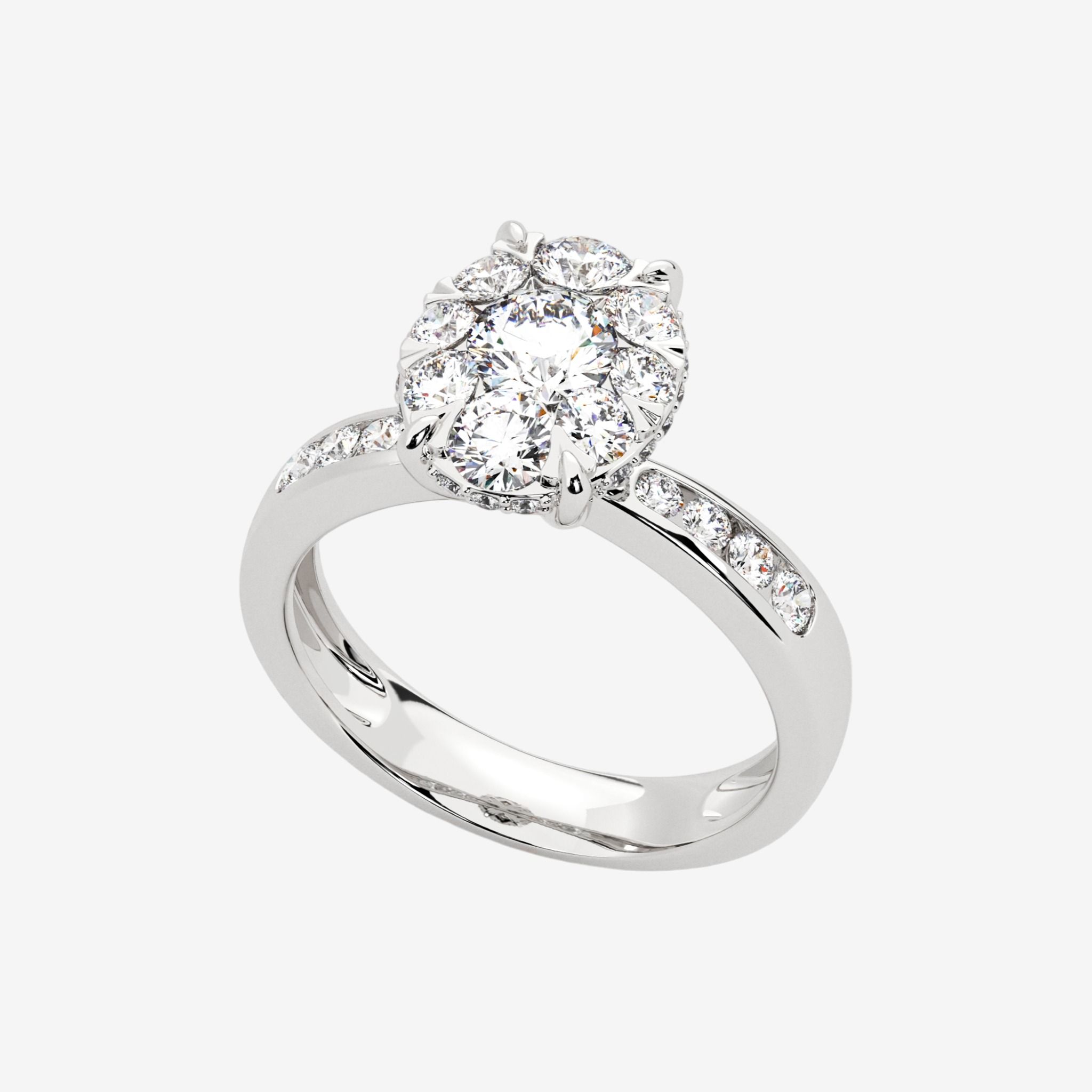 ACCENTED CLUSTER RING