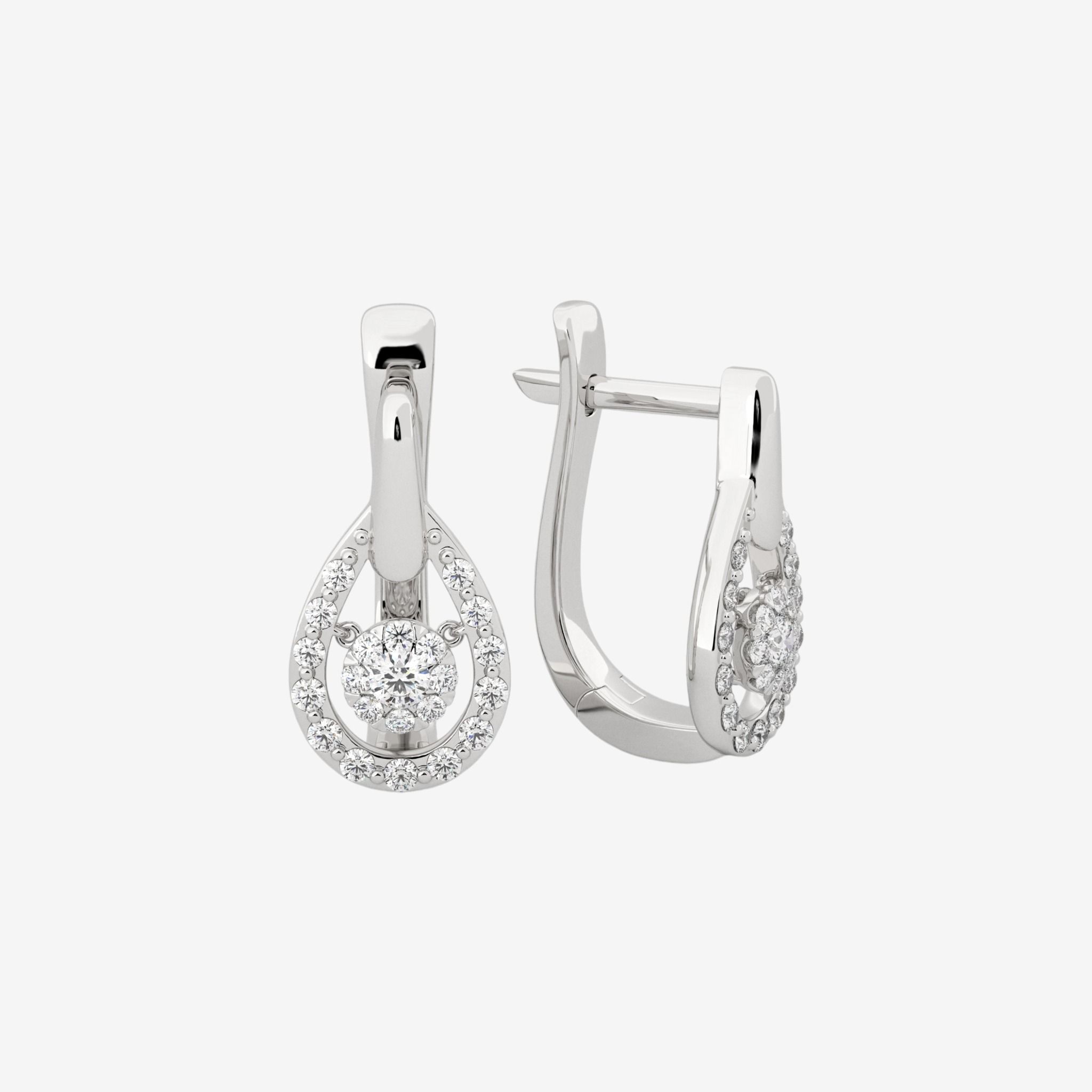 ACCENTED CLUSTER STUD EARRINGS