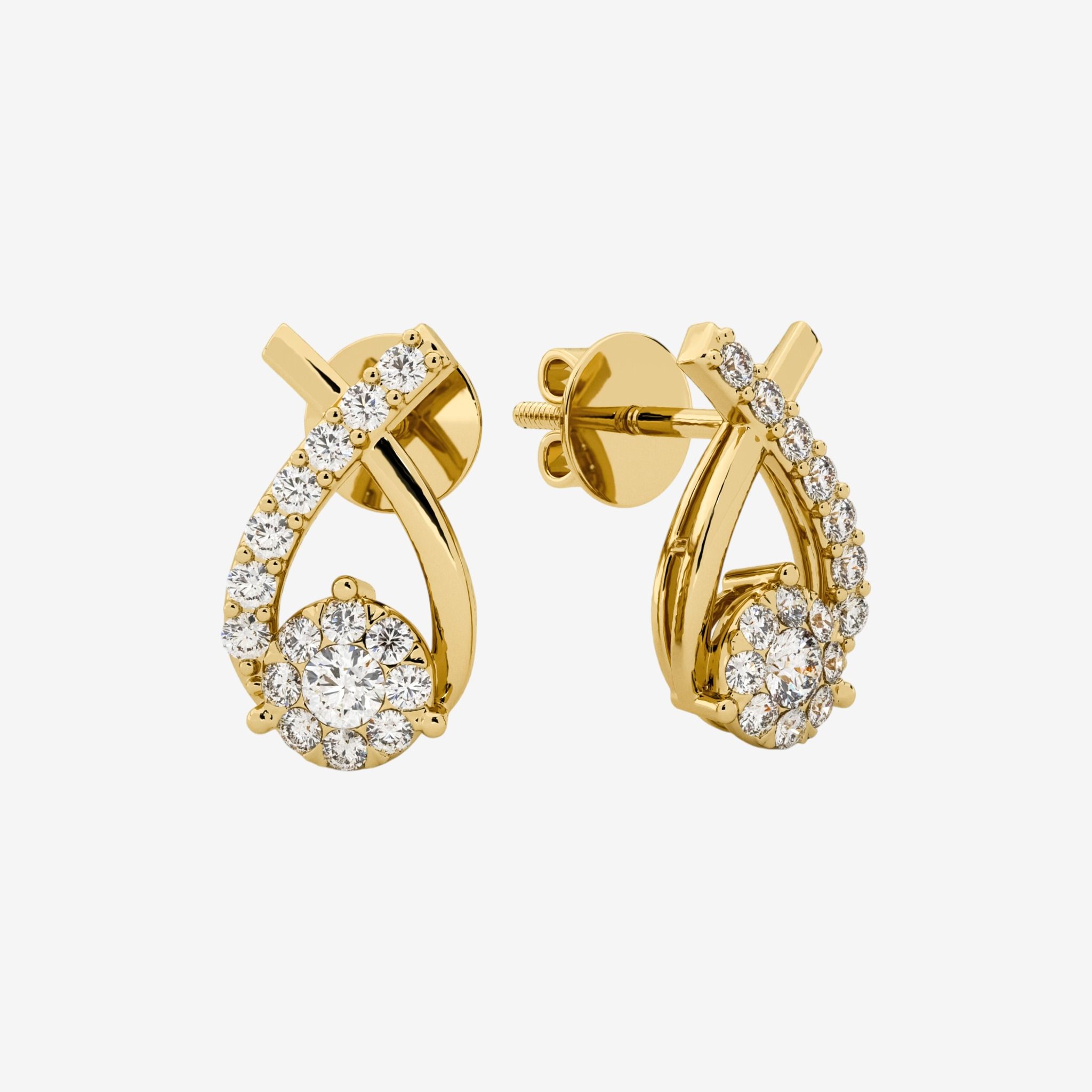 LOOP CLUSTER STUD EARRINGS