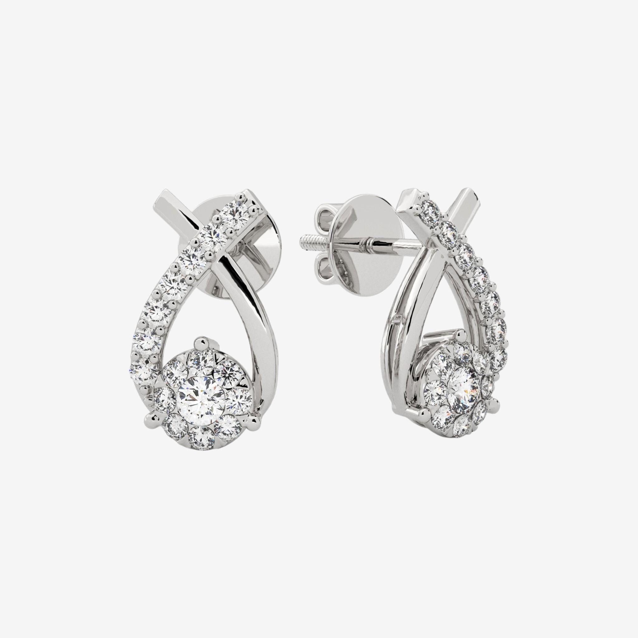 LOOP CLUSTER STUD EARRINGS