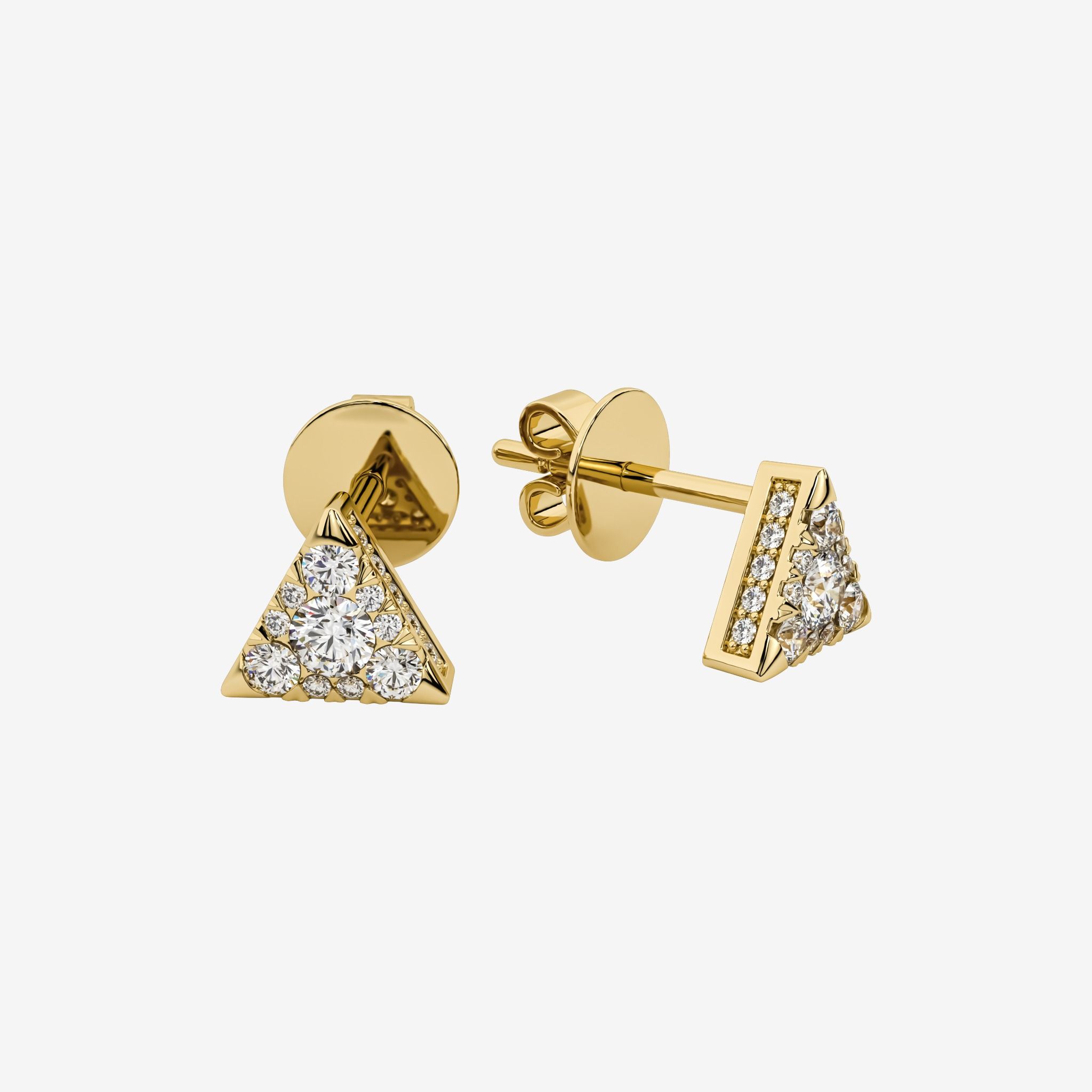 GEOMETRIC CLUSTER STUD EARRINGS