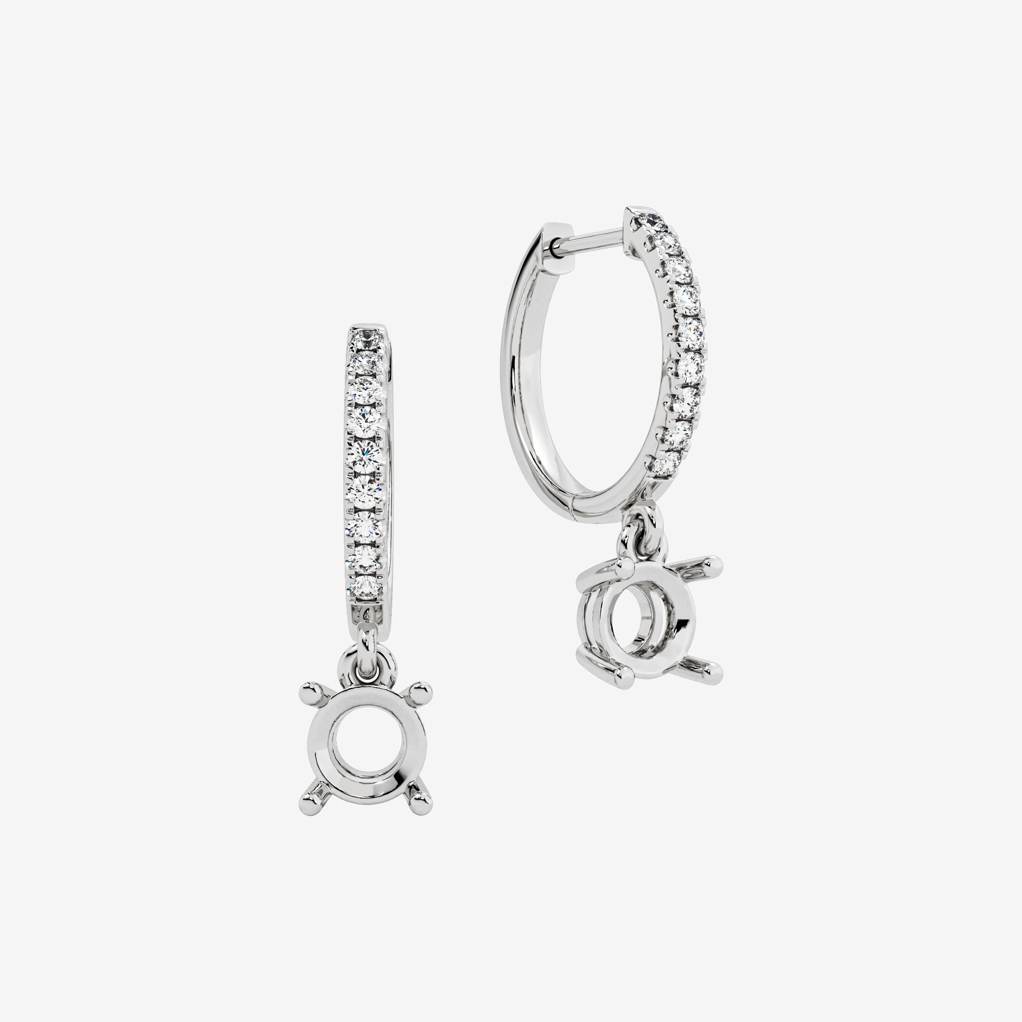 SEMI-SET DROP EARRINGS