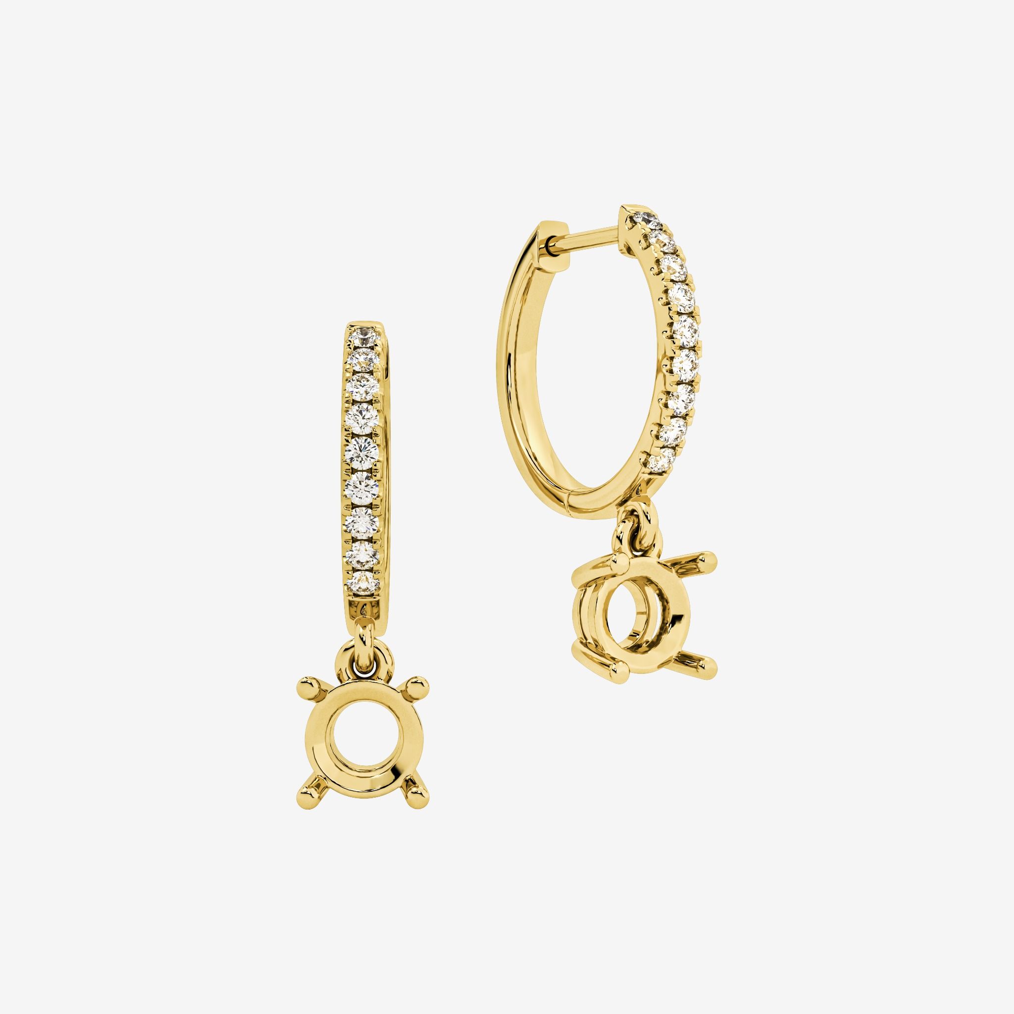 SEMI-SET DROP EARRINGS