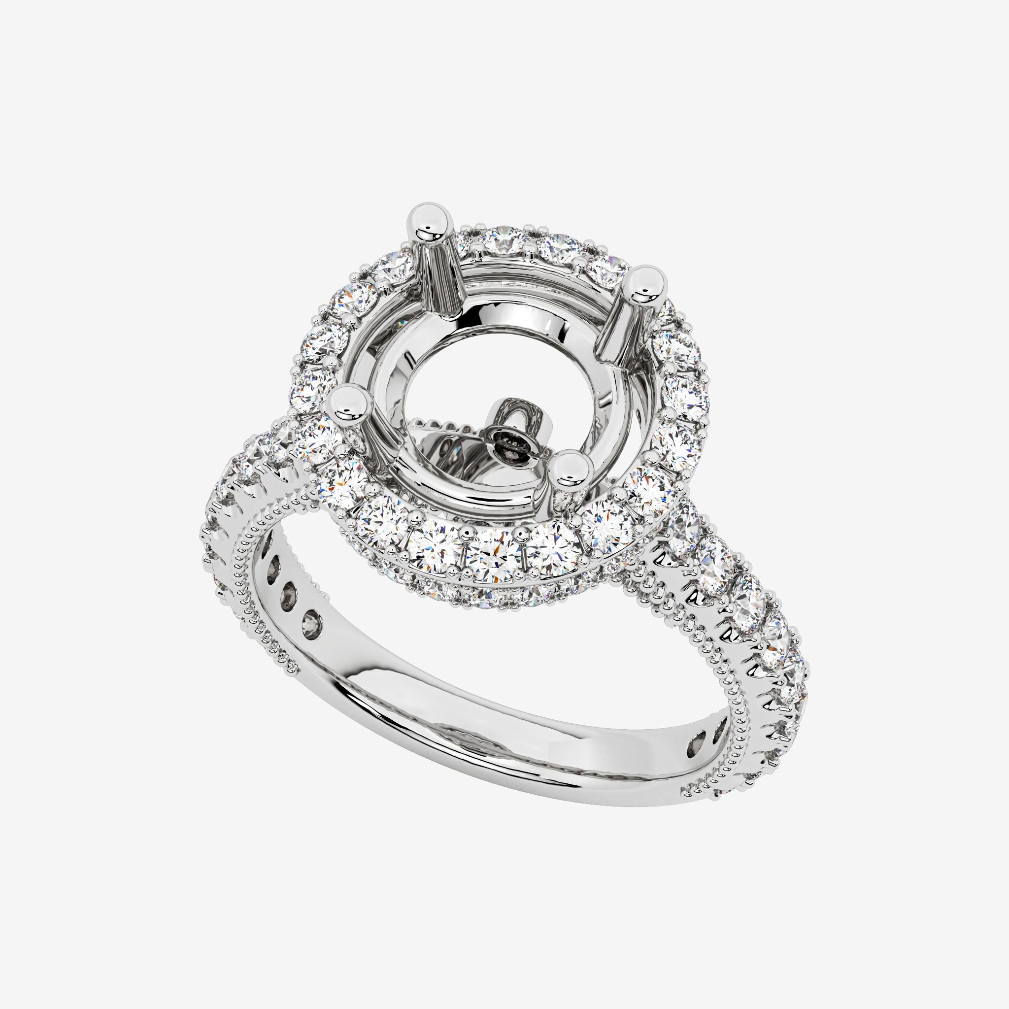 HALO SEMI-SET ENGAGEMENT RING