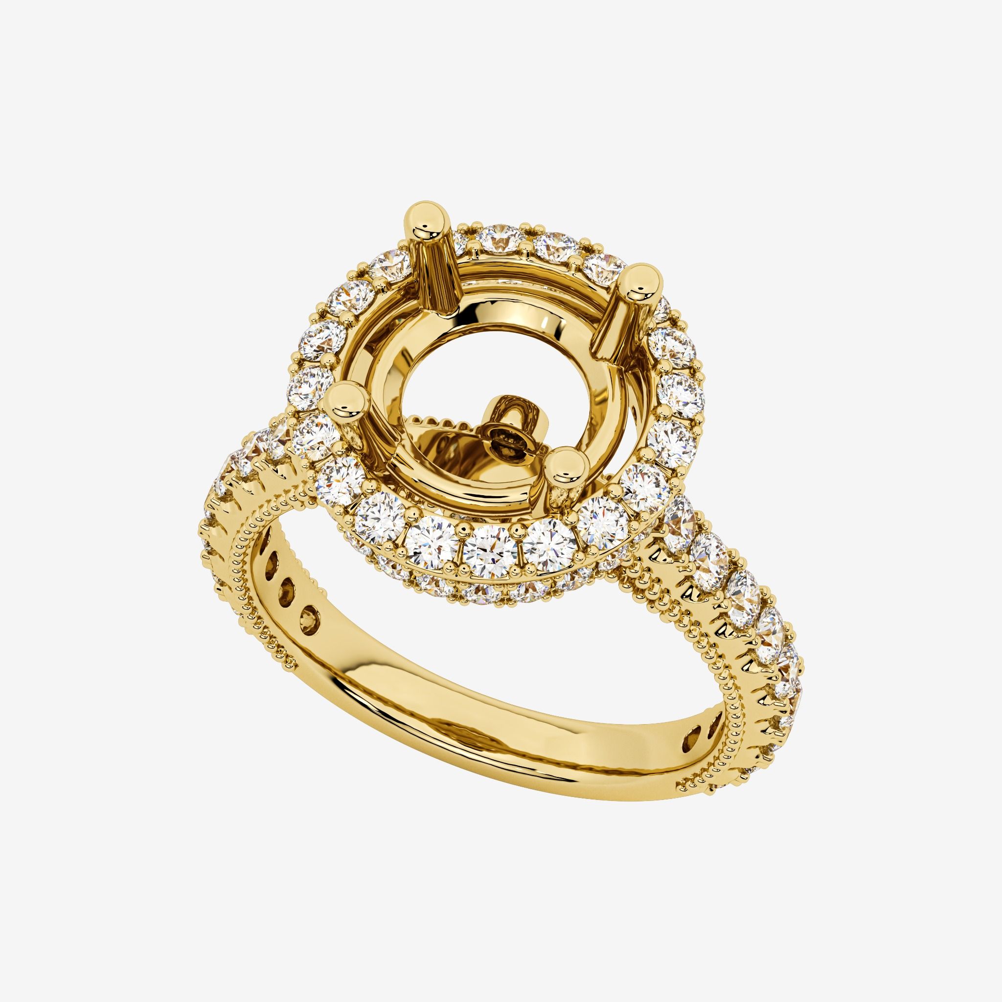 HALO SEMI-SET ENGAGEMENT RING