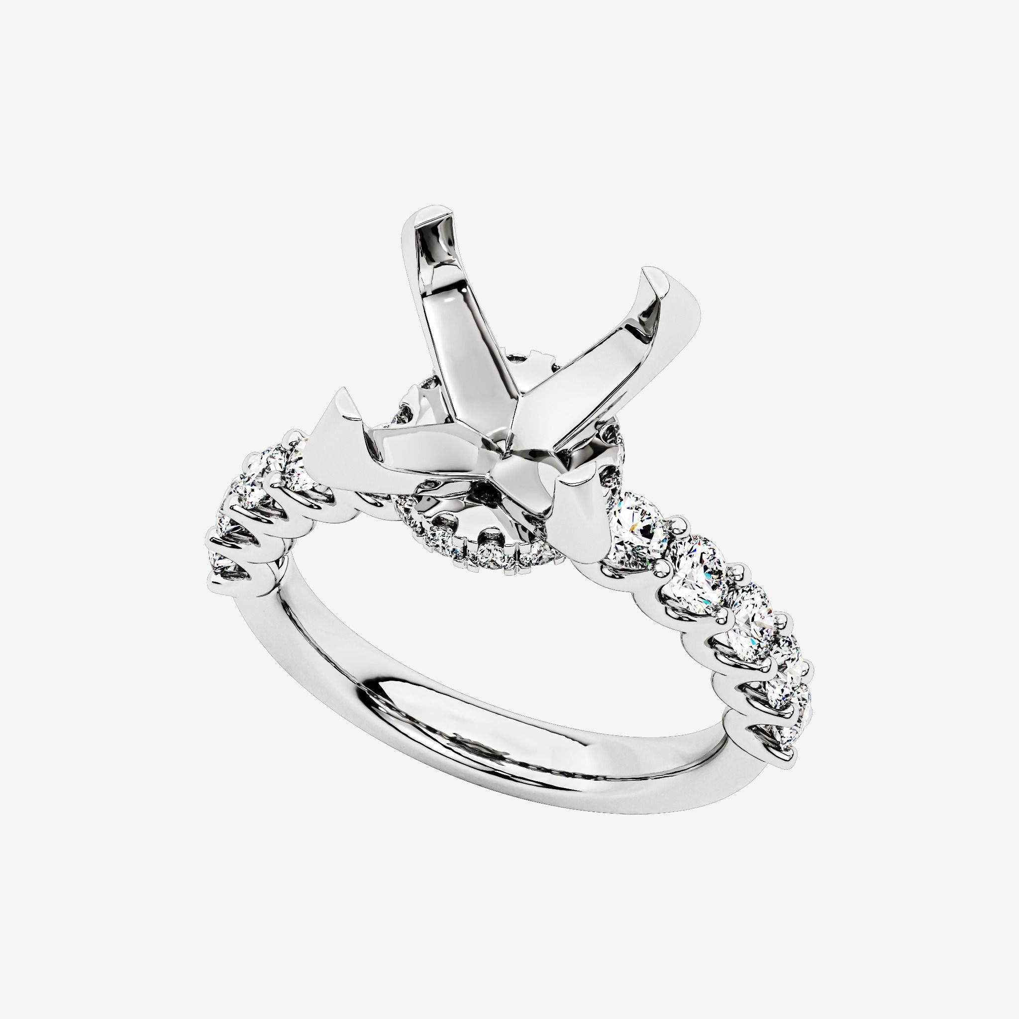 SEMI-SET ENGAGEMENT RING