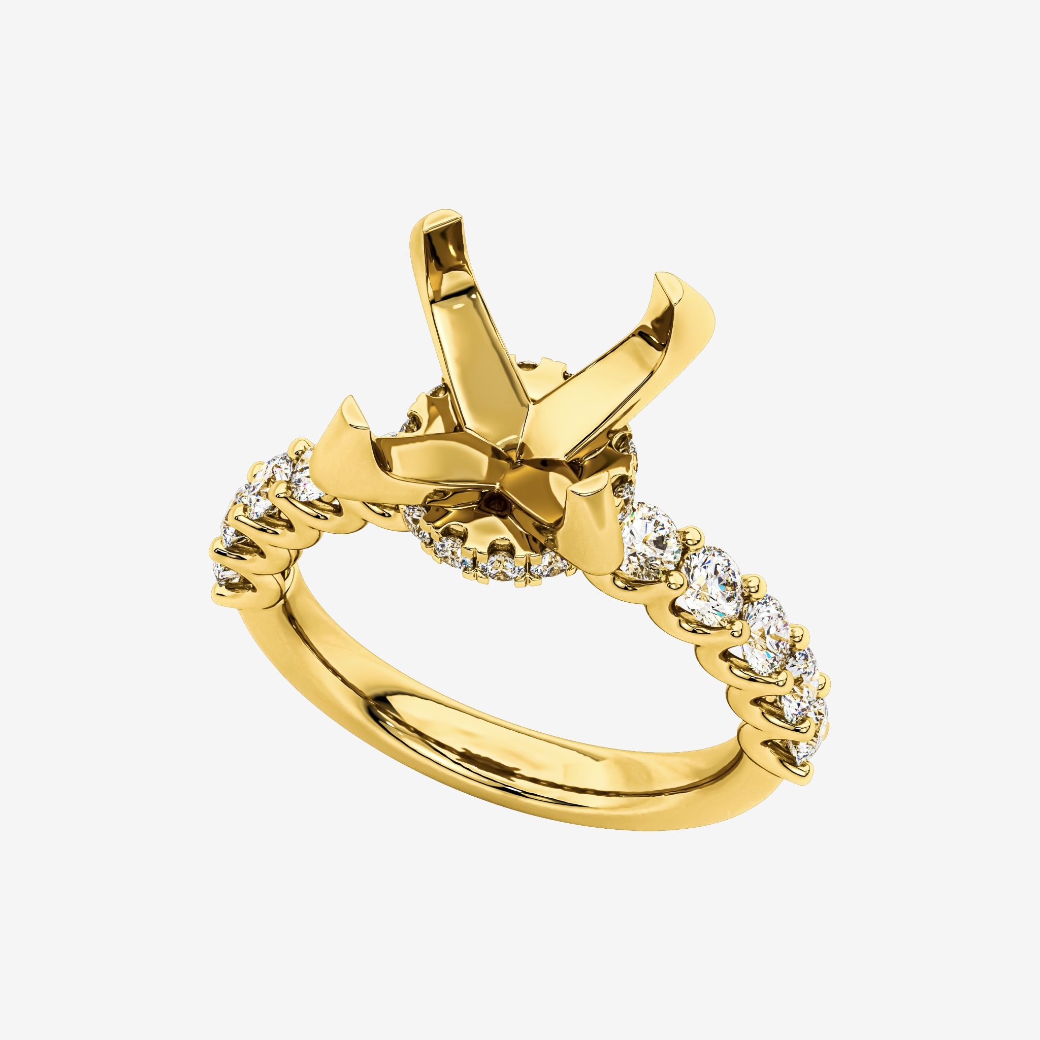 SEMI-SET ENGAGEMENT RING