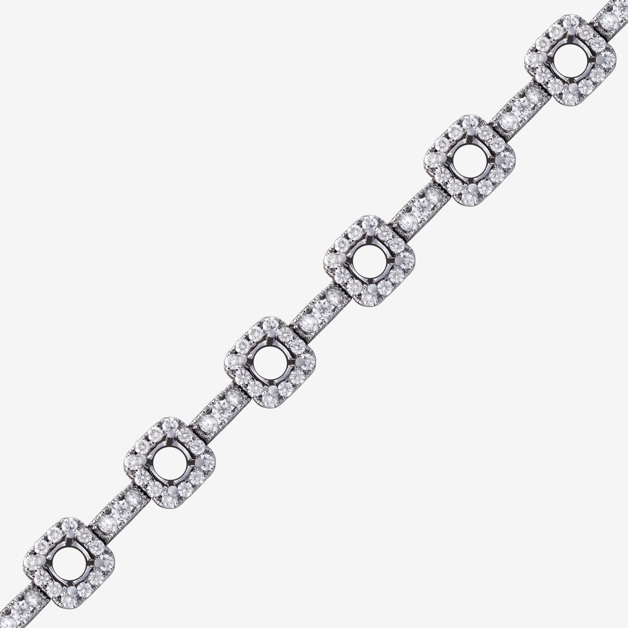 ACCENTED HALO SEMI-SET BRACELET