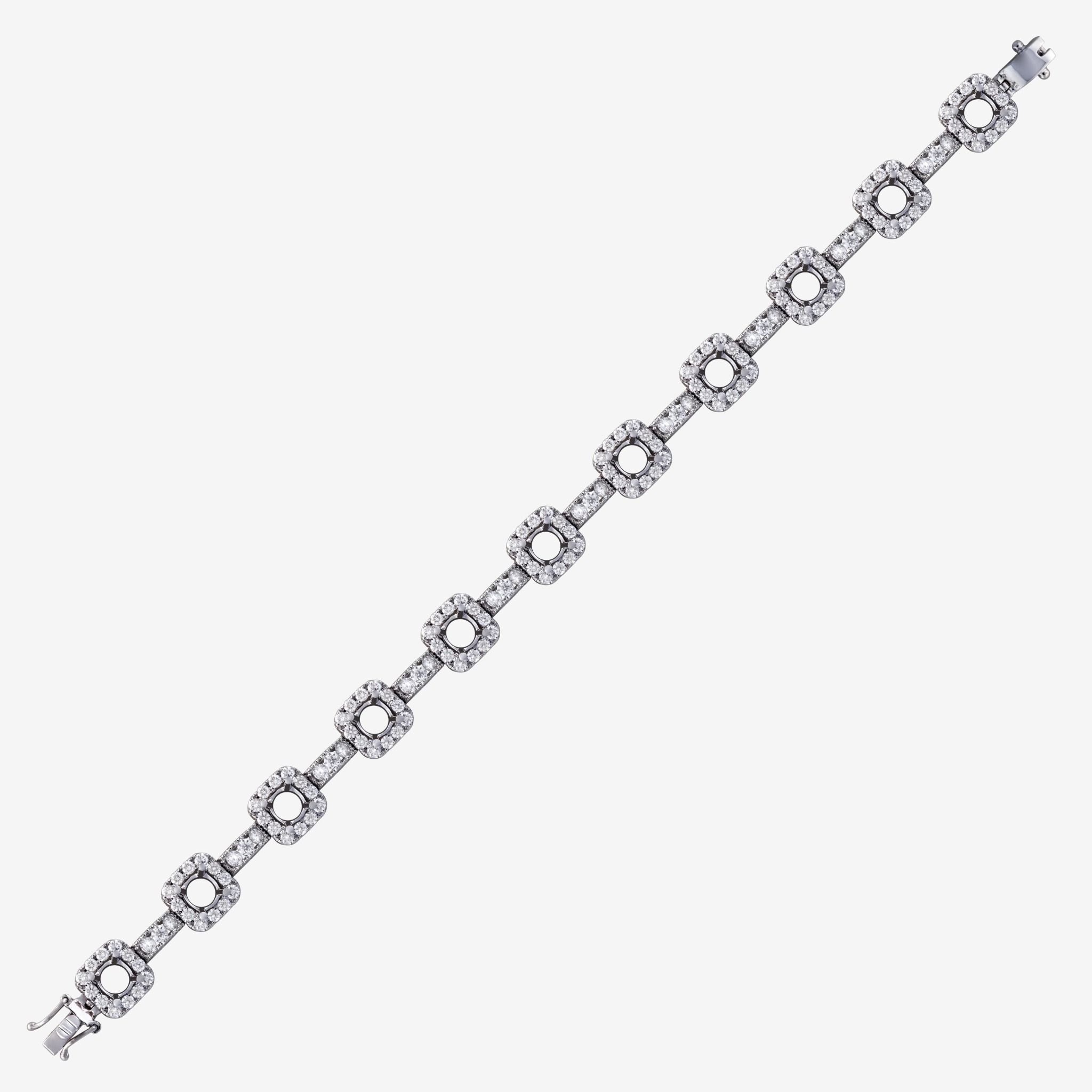ACCENTED HALO SEMI-SET BRACELET