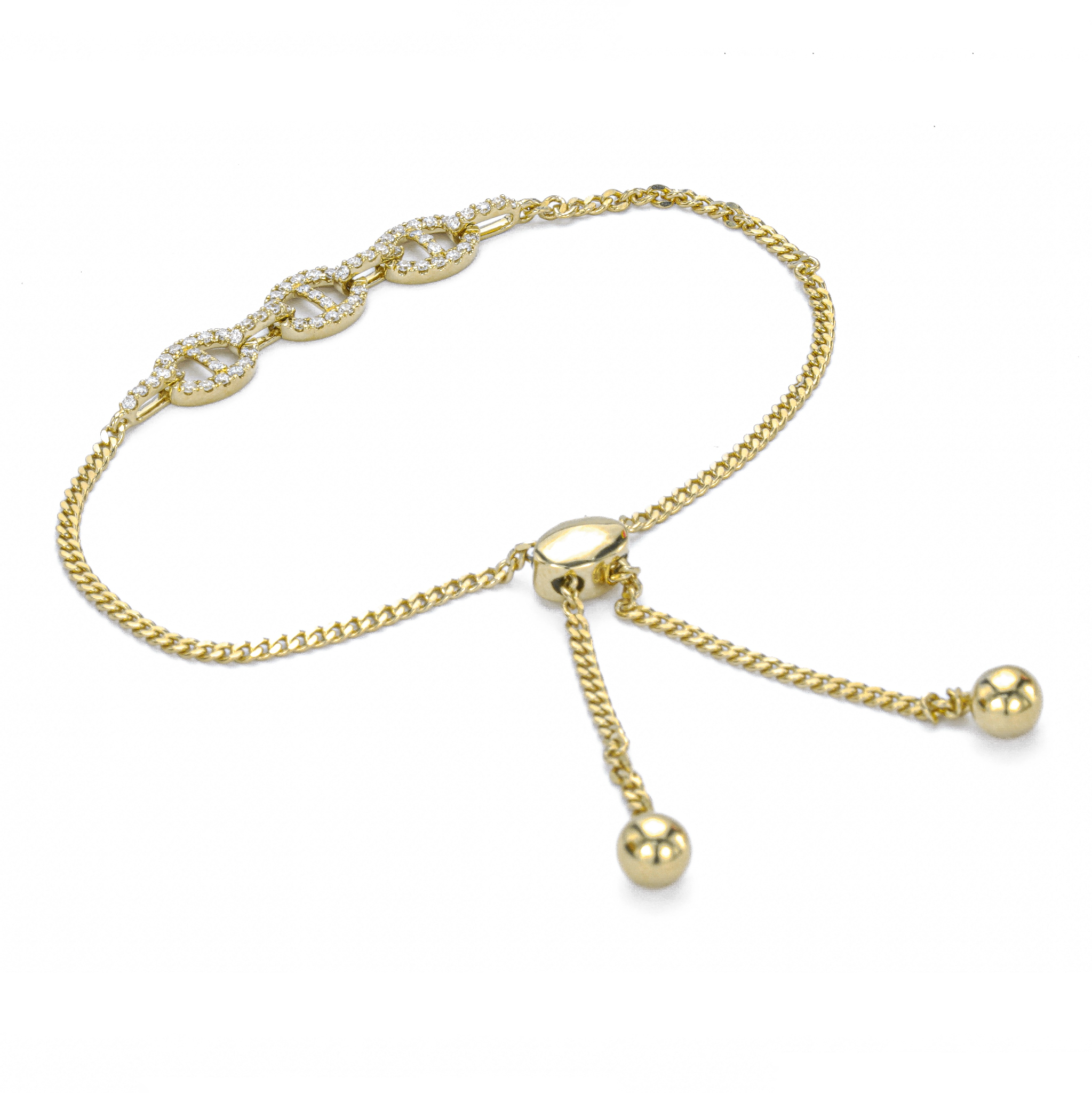 ACCENTED OVAL BOLO BRACELET