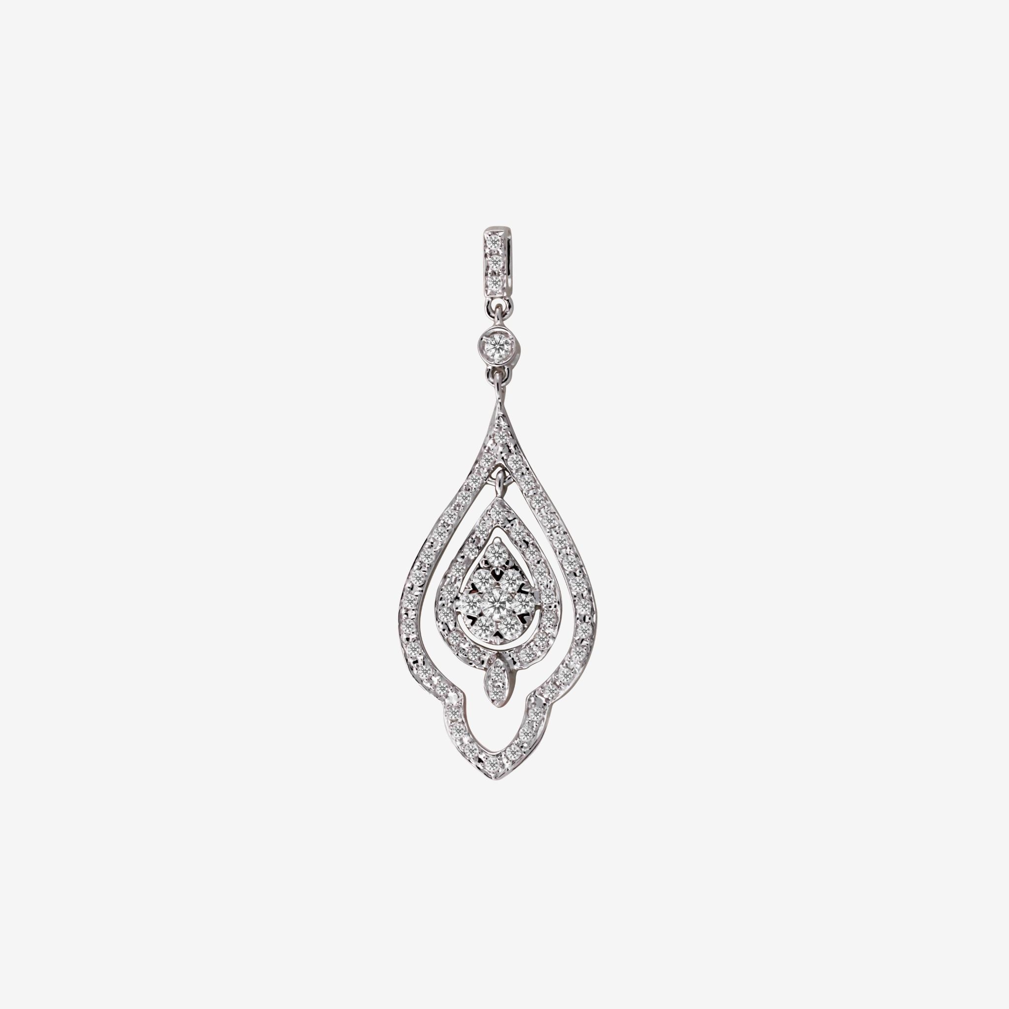 ACCENTED CLUSTER PEAR PENDANT