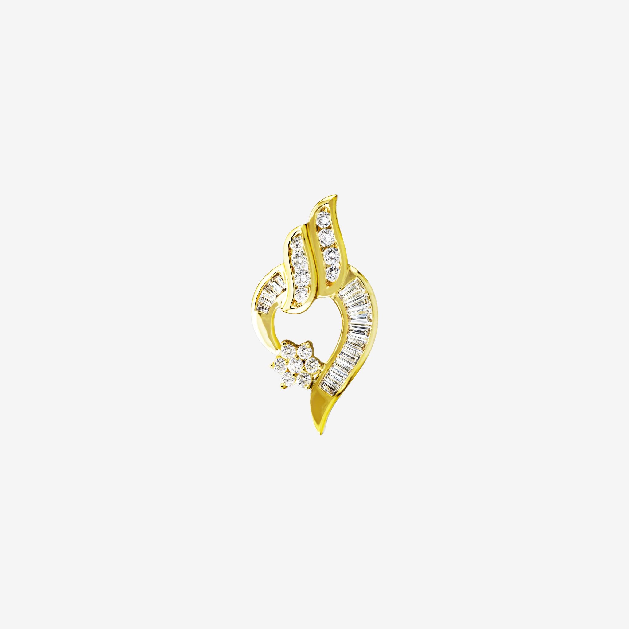 ACCENTED FLAME SLIDE PENDANT