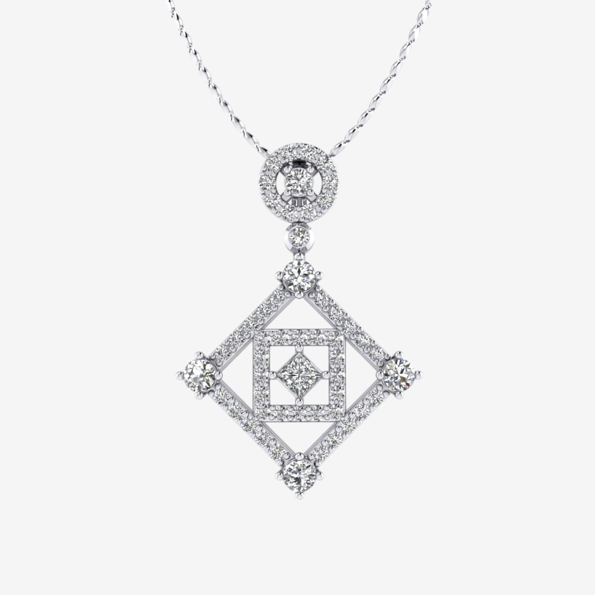 ART DECO-INSPIRED GEOMETRIC PENDANT