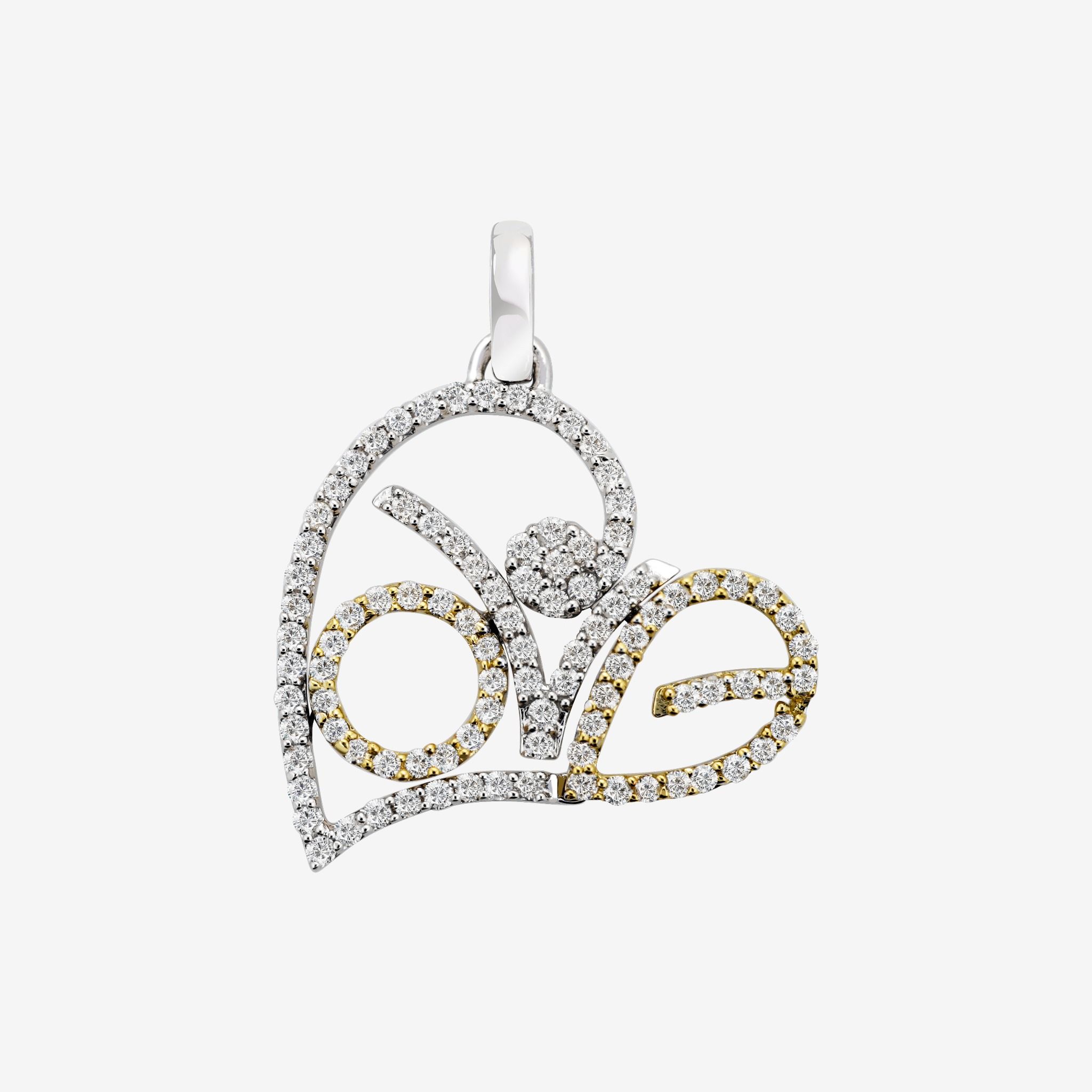 ACCENTED HEART-SHAPED LOVE PENDANT