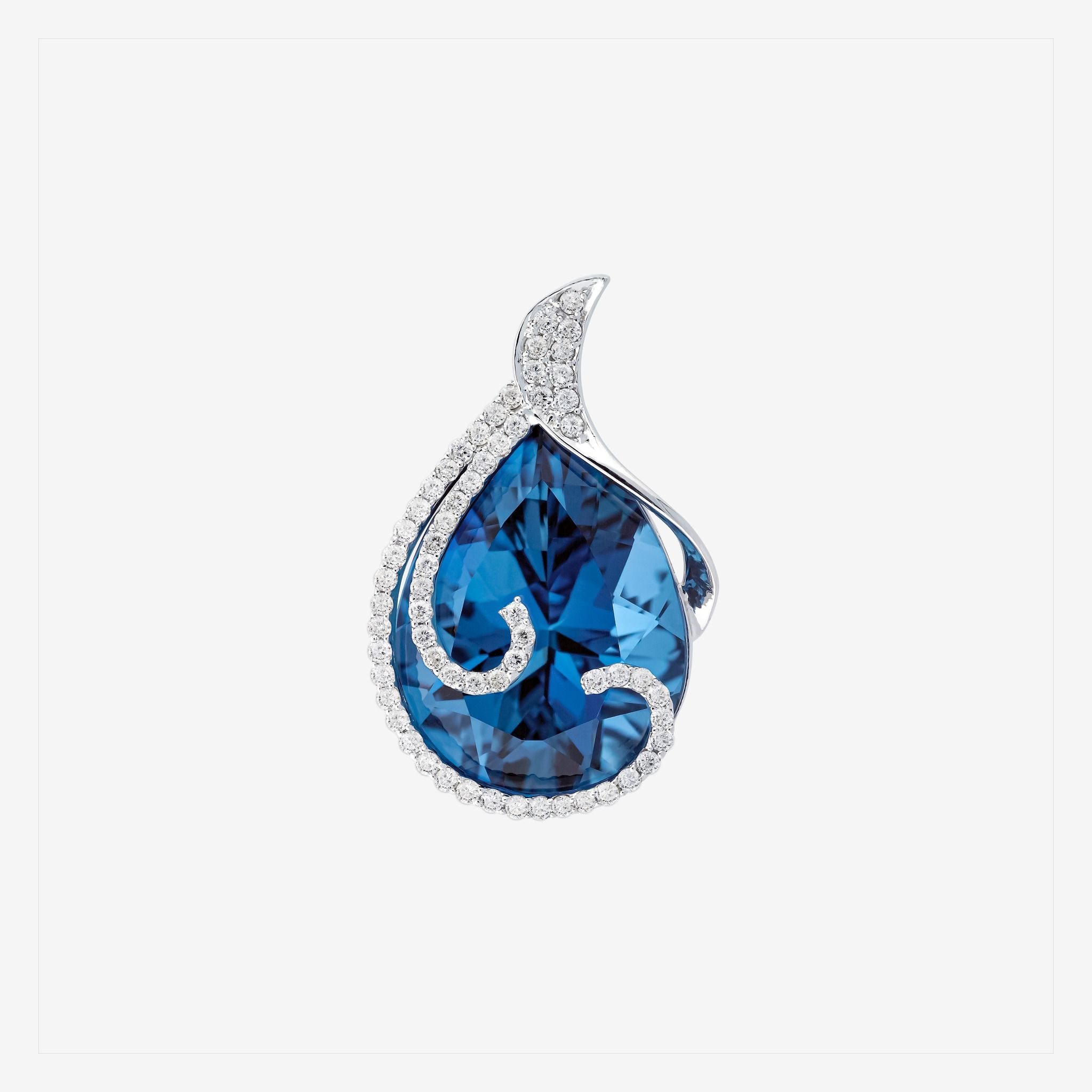 ACCENTED DEWDROP PENDANT