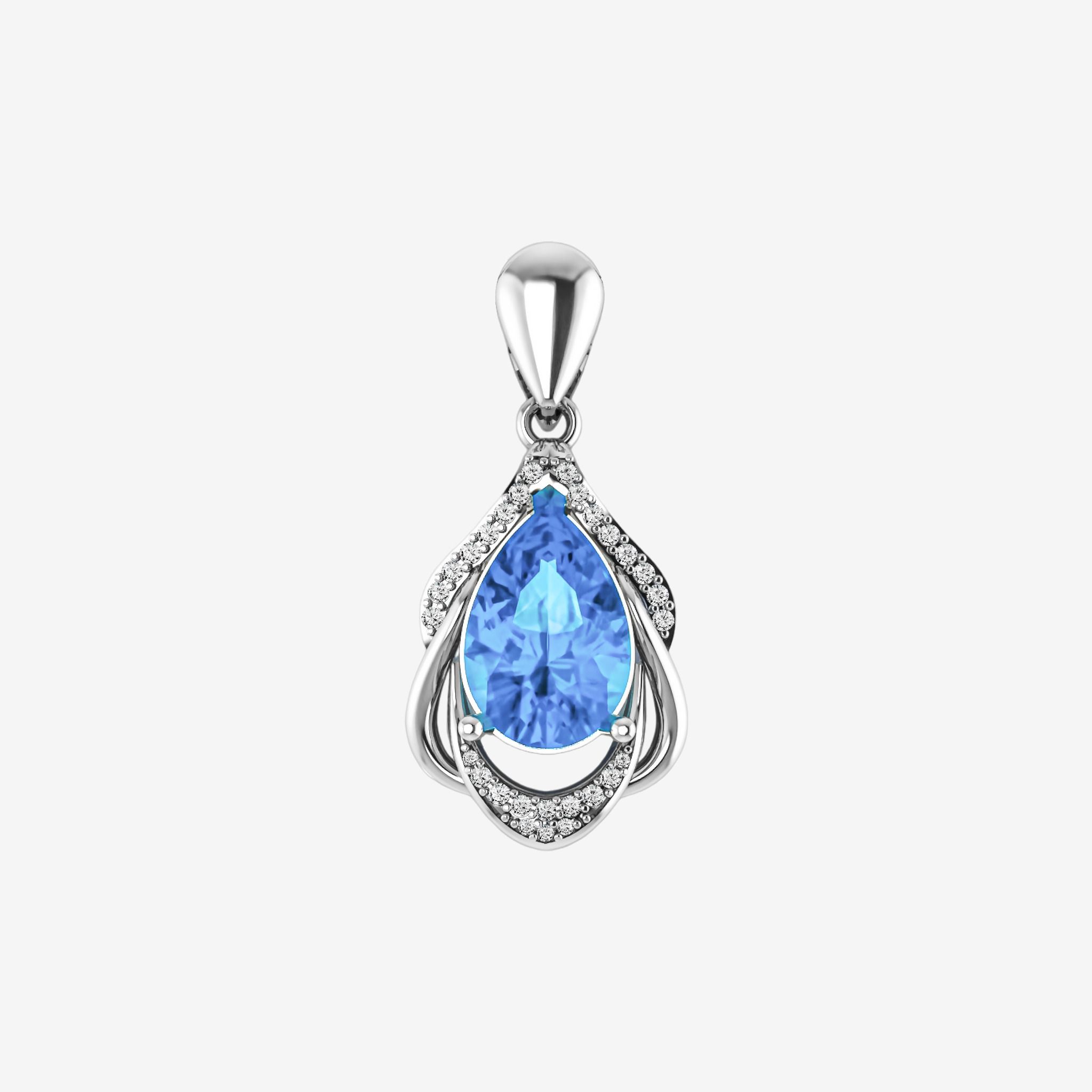 ACCENTED TEARDROP PENDANT
