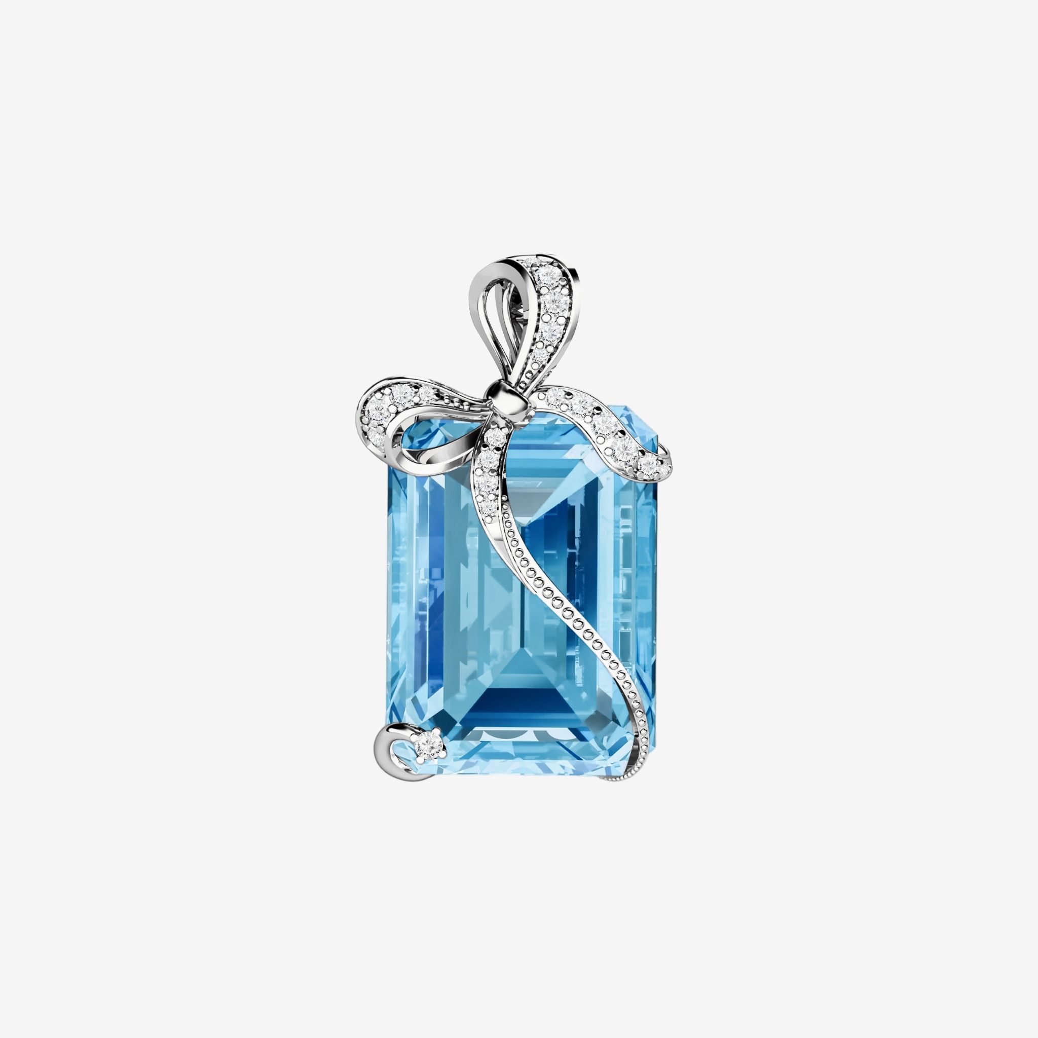 ACCENTED RIBBBON PENDANT
