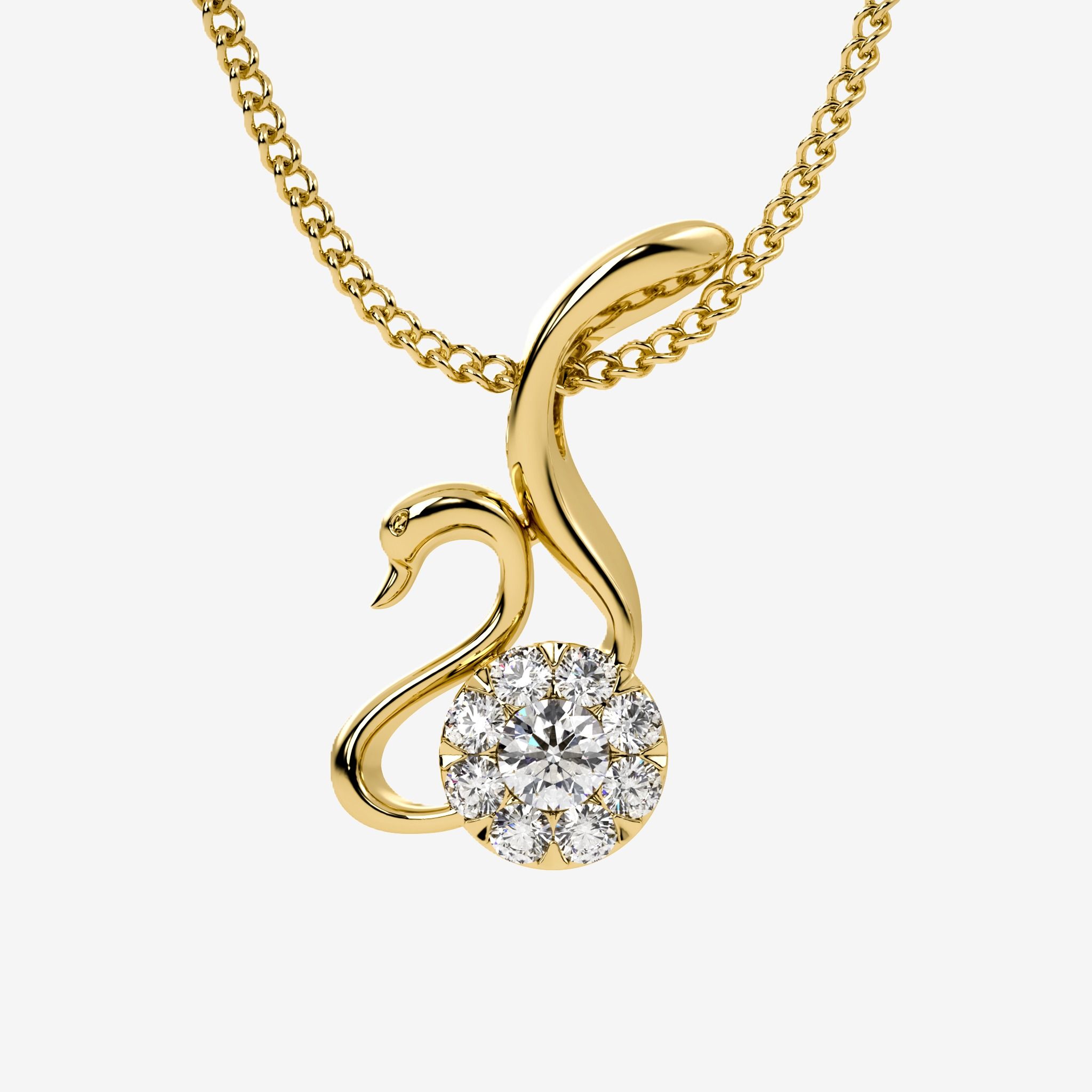 SWAN CLUSTER SLIDE PENDANT