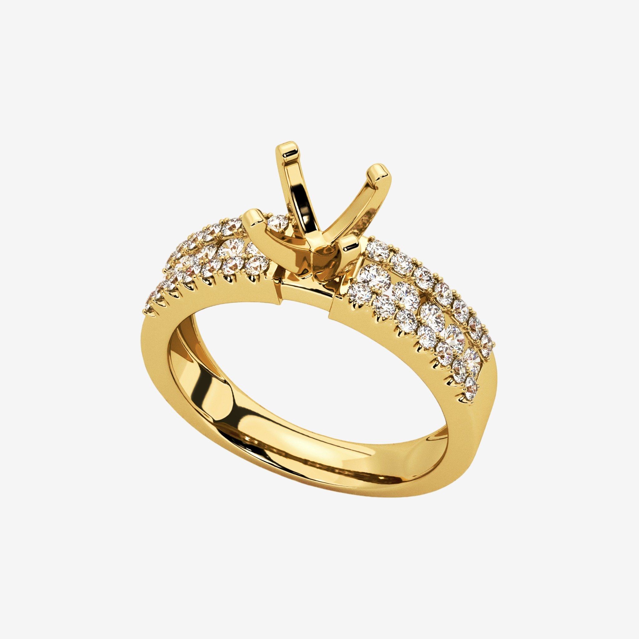 ACCENTED SEMI-SET ENGAGEMENT RING